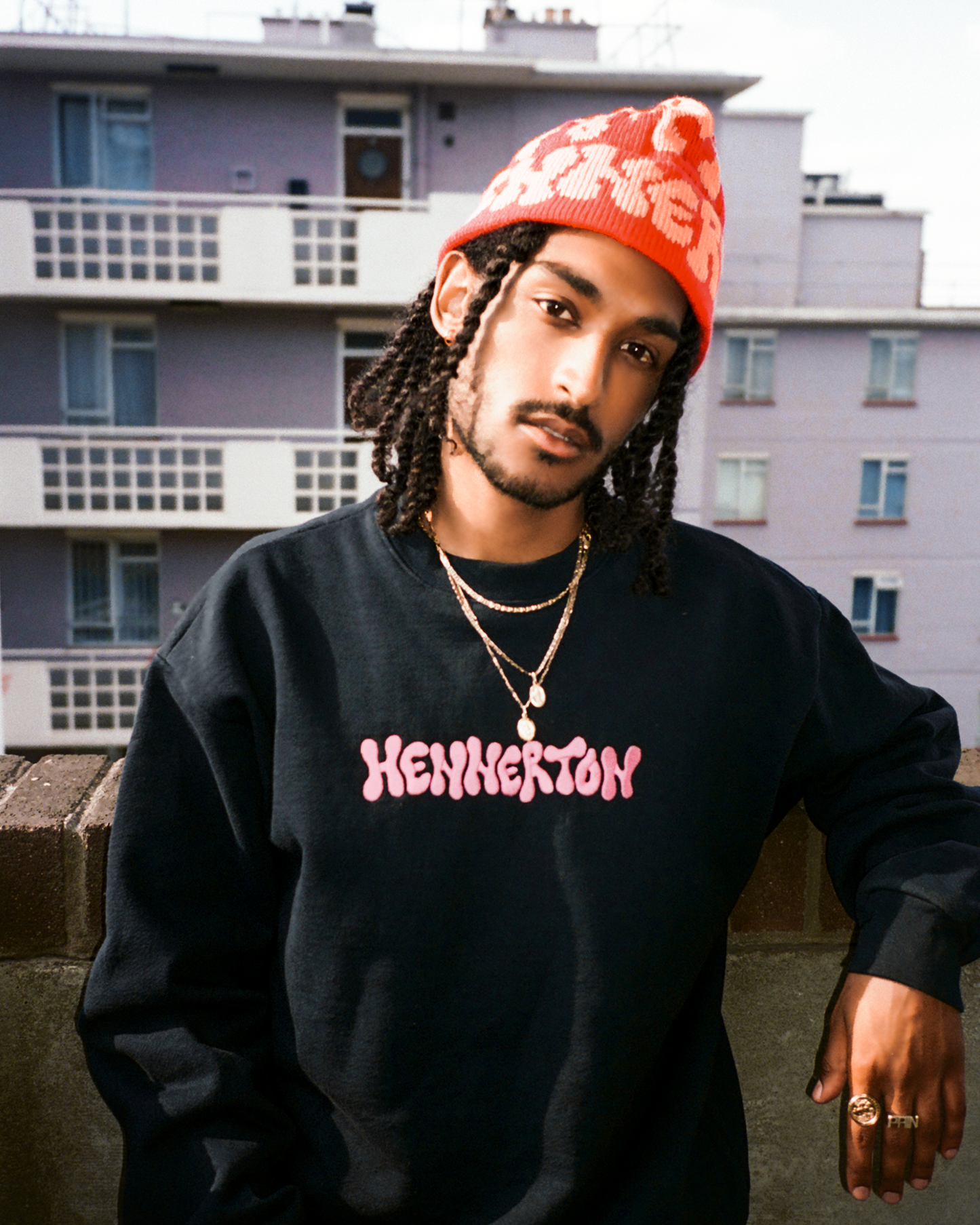 SLIME LOGO SWEATSHIRT: NAVY