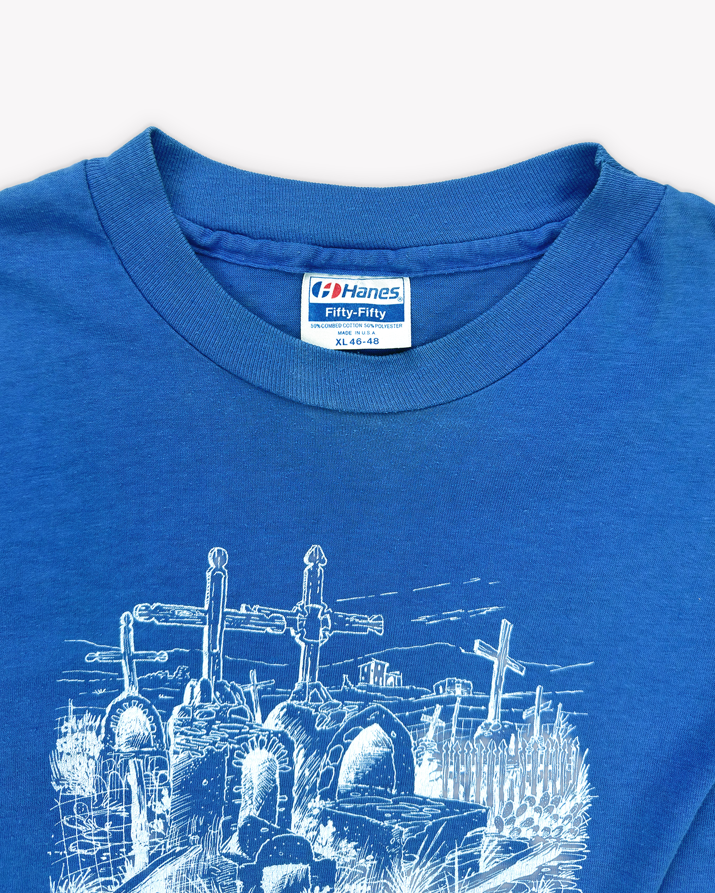 80s Terlingua Ghostown Single Stitch Tee: Blue S/M