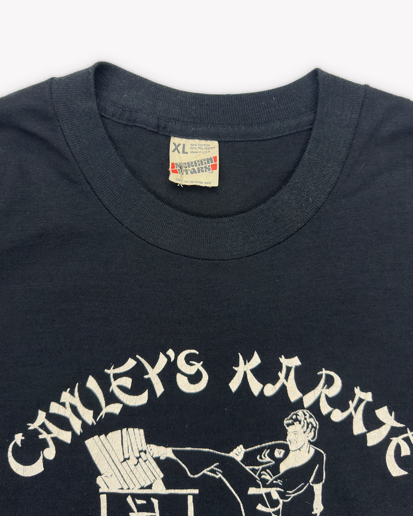 80s Cawley's Karate Single Stitch Tee: Black S/M