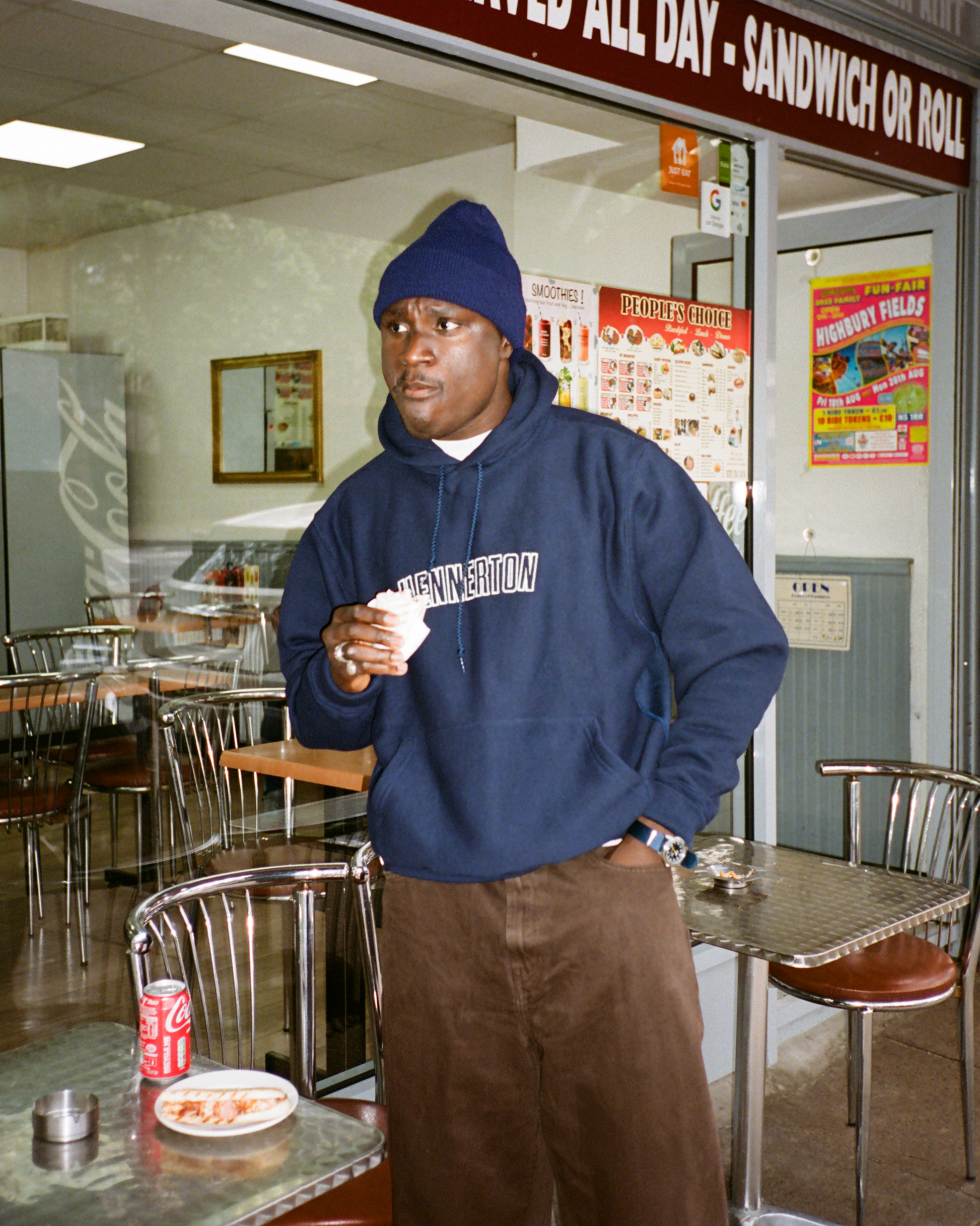 HENNERTON CAMBER ARC LOGO HOODIE: NAVY