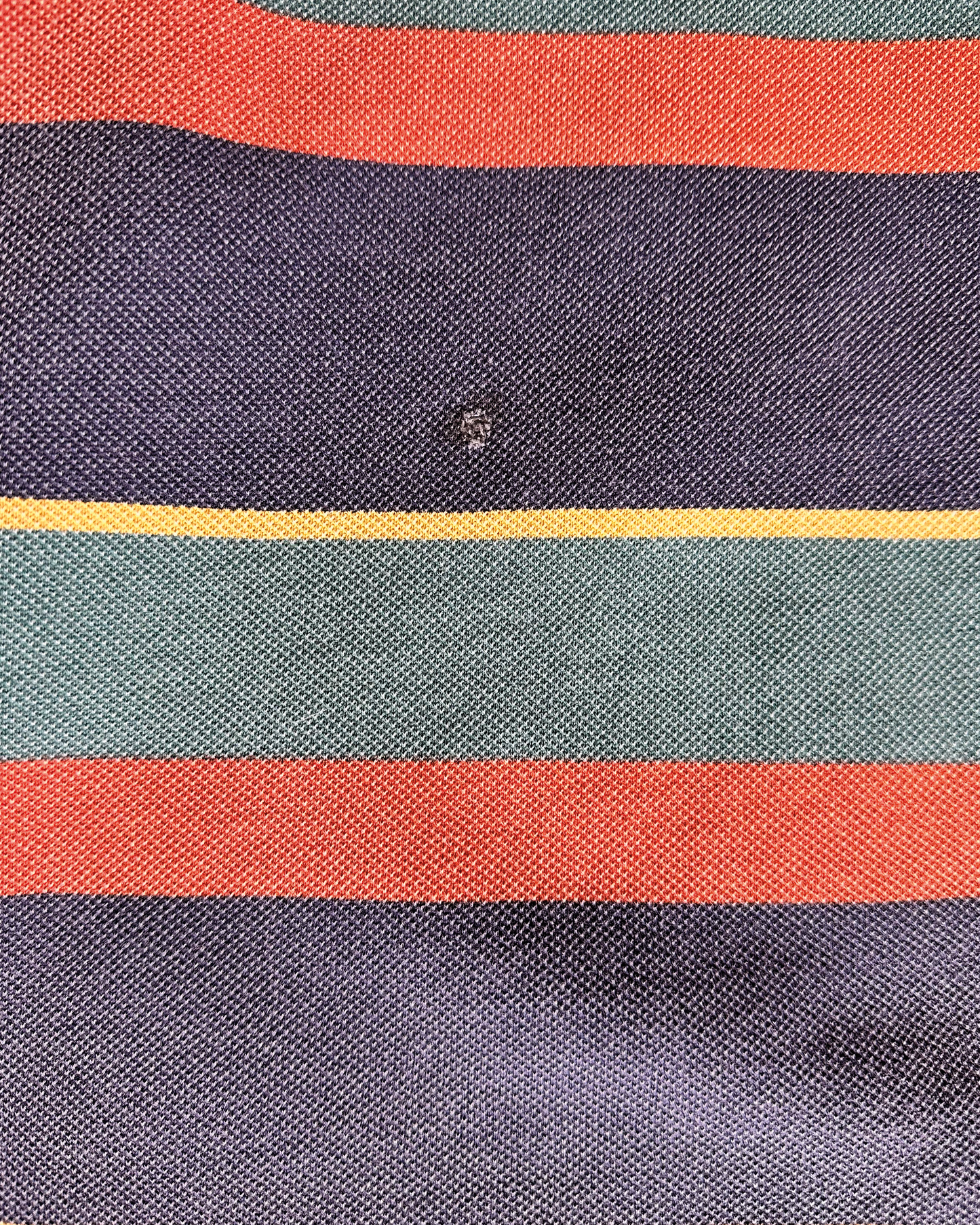 90s Gap Striped Pique Sweatshirt: Orange M/L