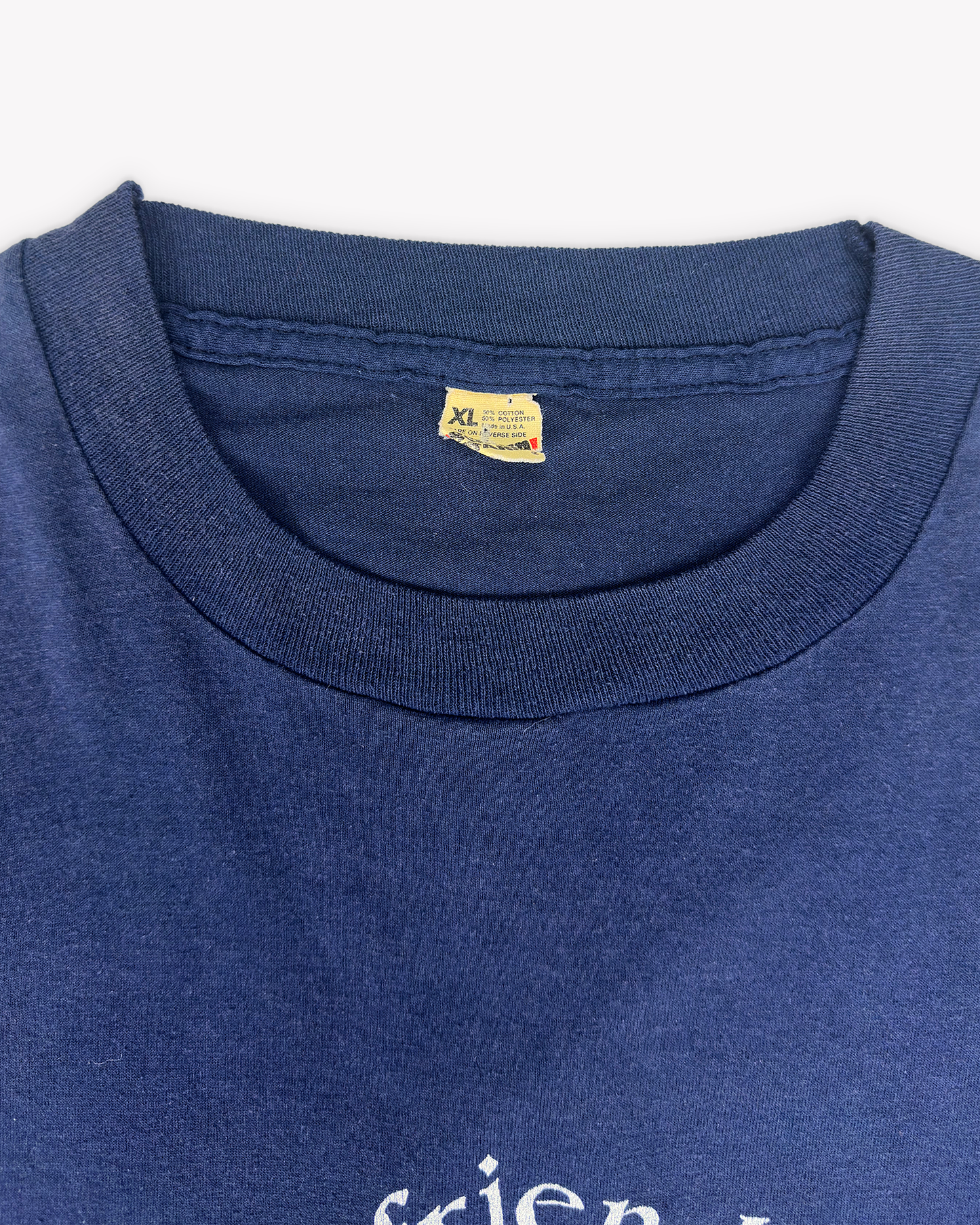 80s Good Friends Single Stitch Tee: Navy S/M