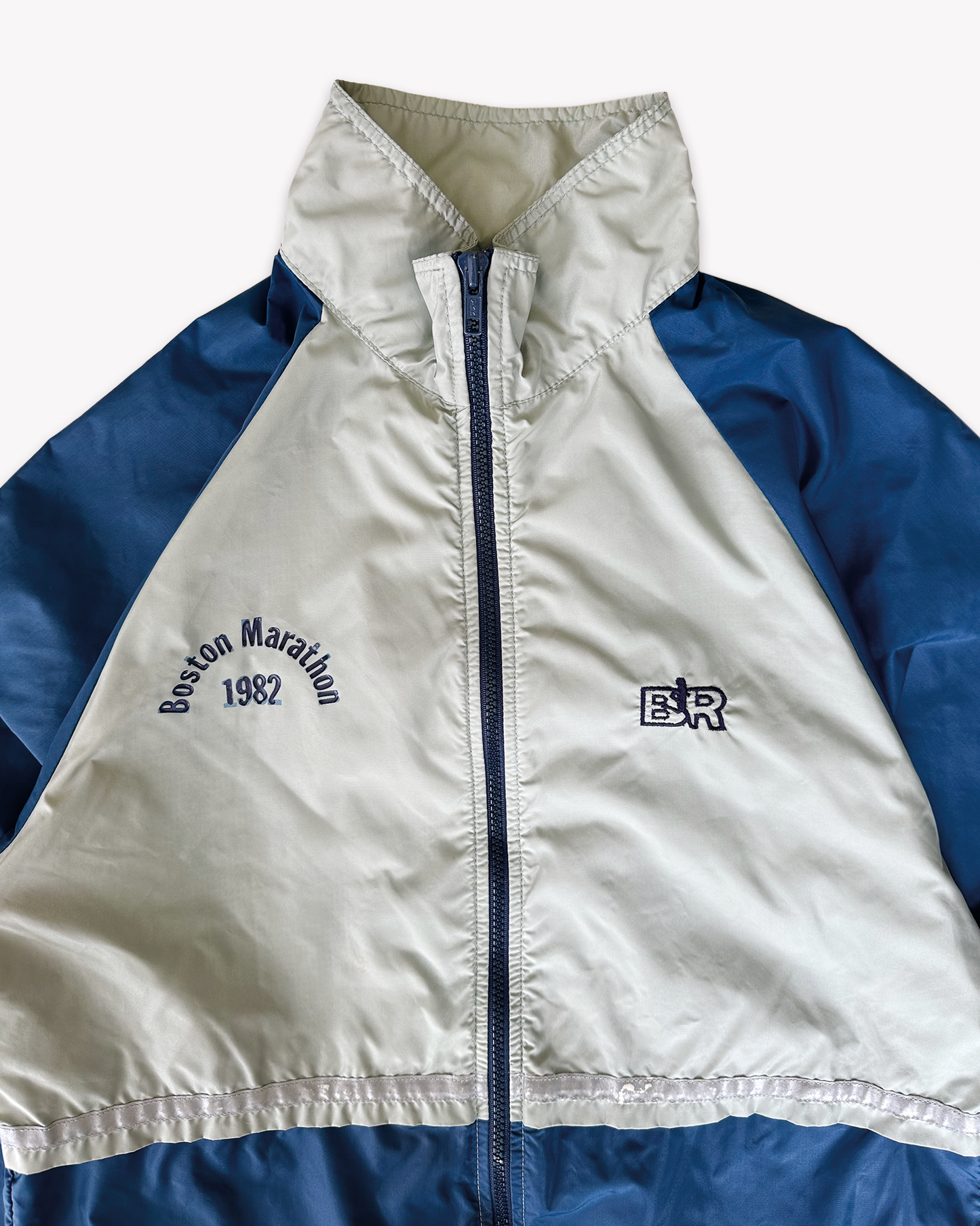 1982 Boston Marathon Bill Rodgers Track Jacket: Blue S