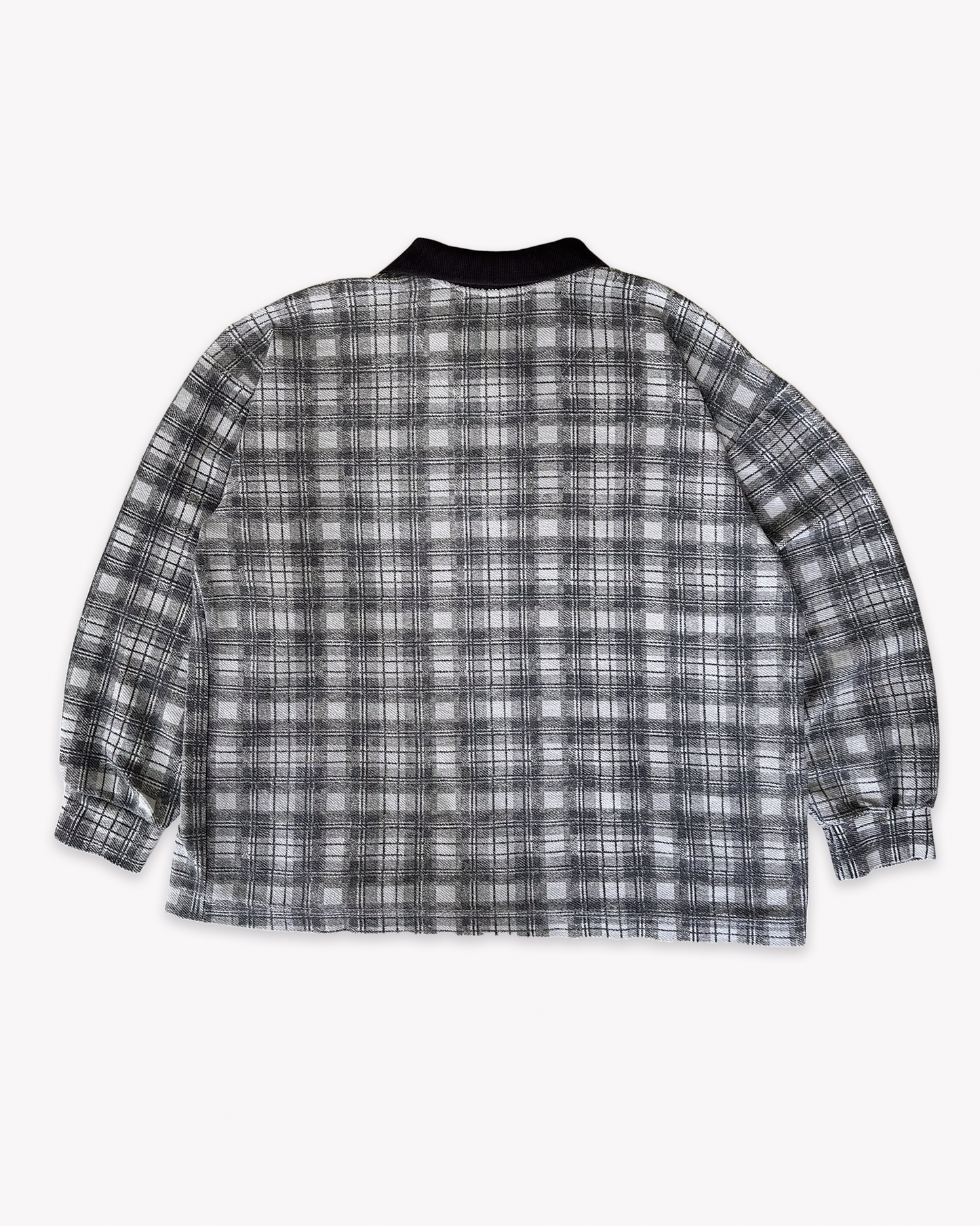 90s Gap Long Sleeve Checked Polo Shirt: M/L