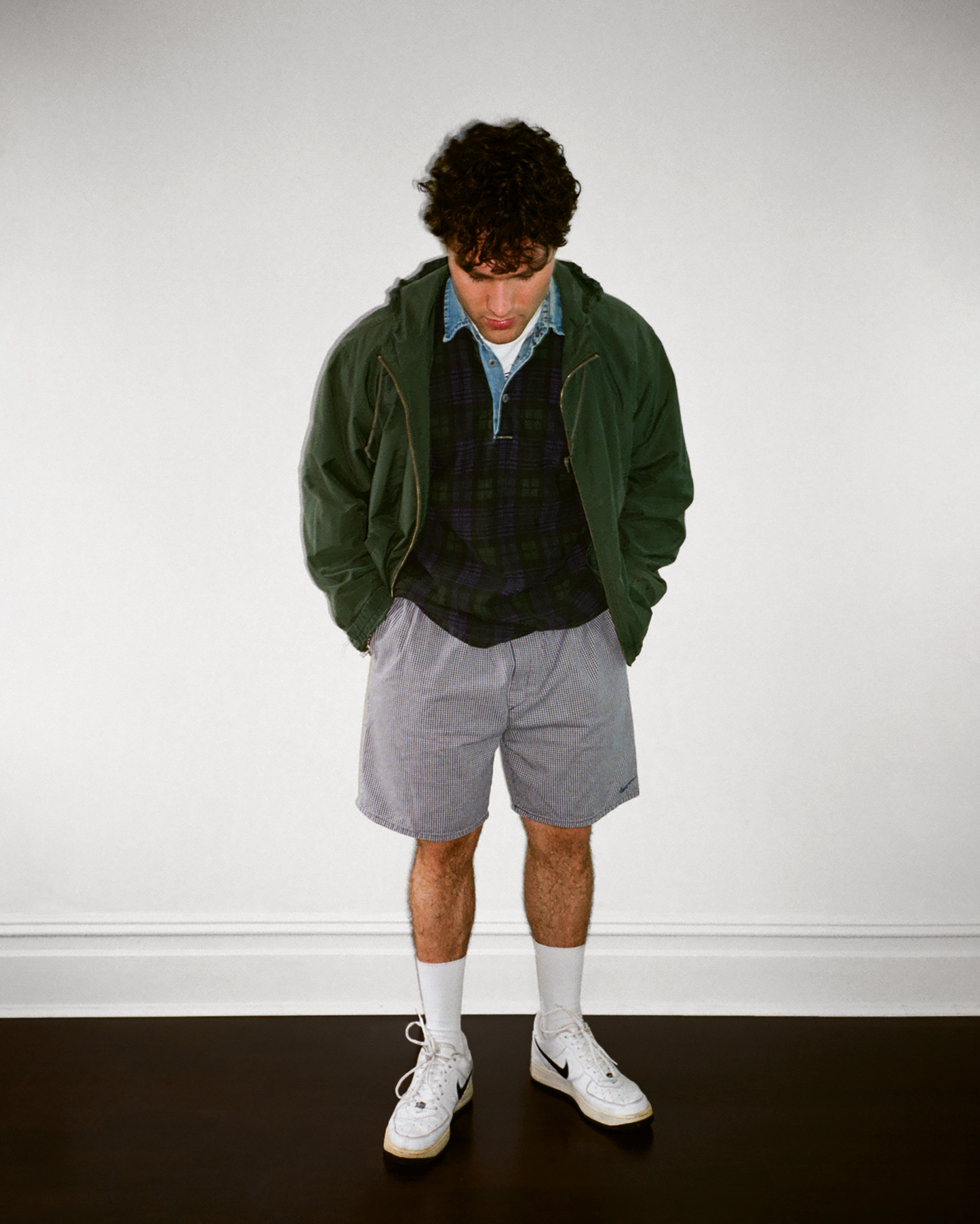 90s Nike Check Shorts: Blue 30-34"