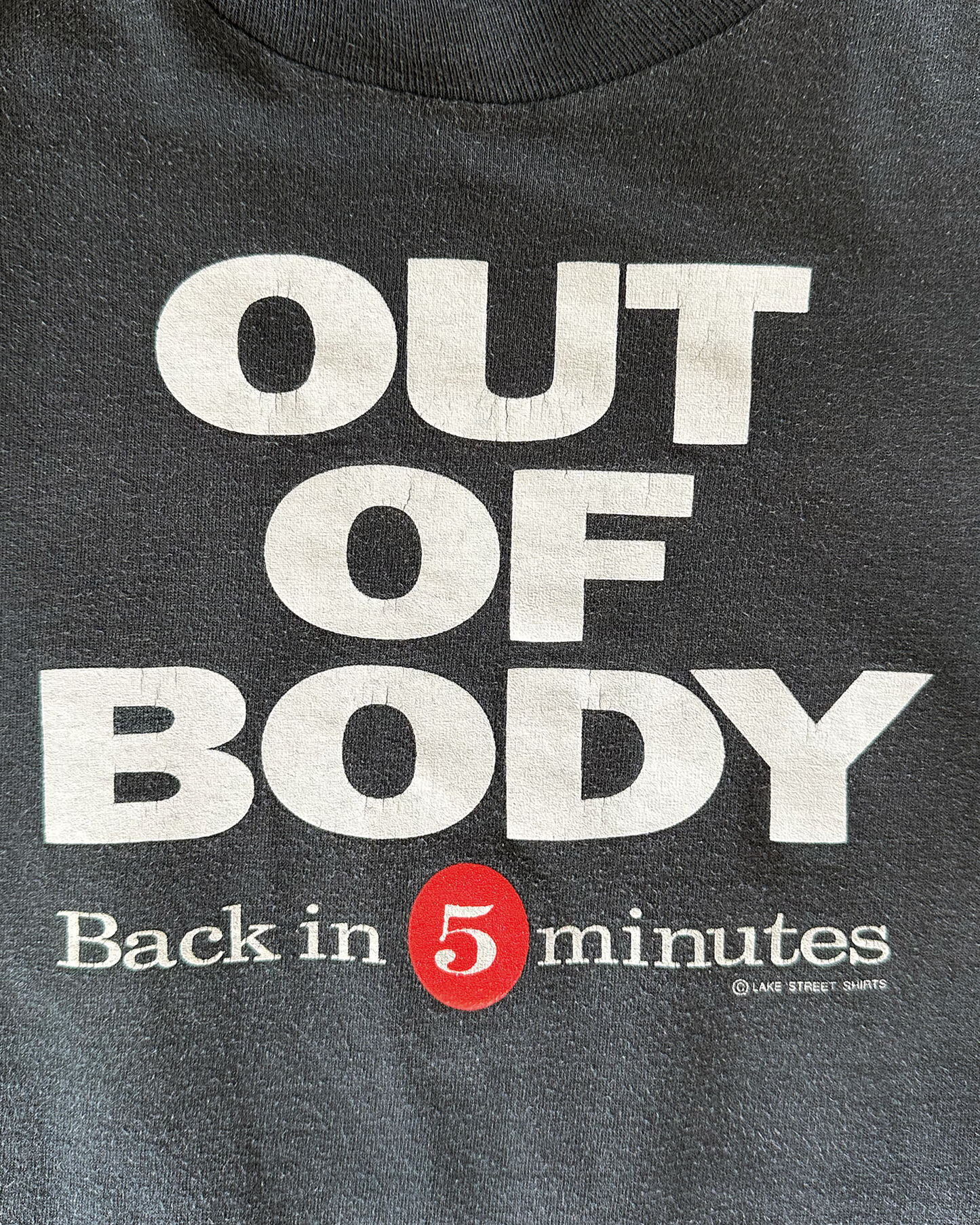 90s Out Of Body Single Stitch Tee: Black S/M