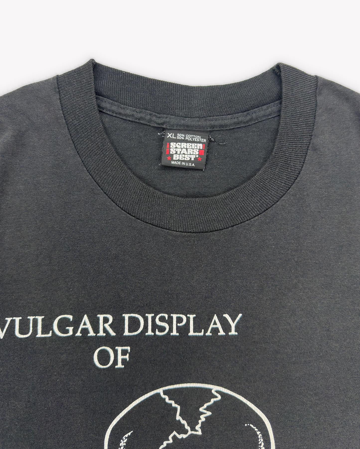 90s Vulgar Display of Power Single Stitch Tee: Black L