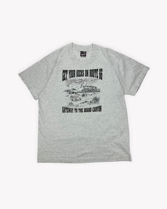90s Route 66 Single Stitch Tee: Grey S/M