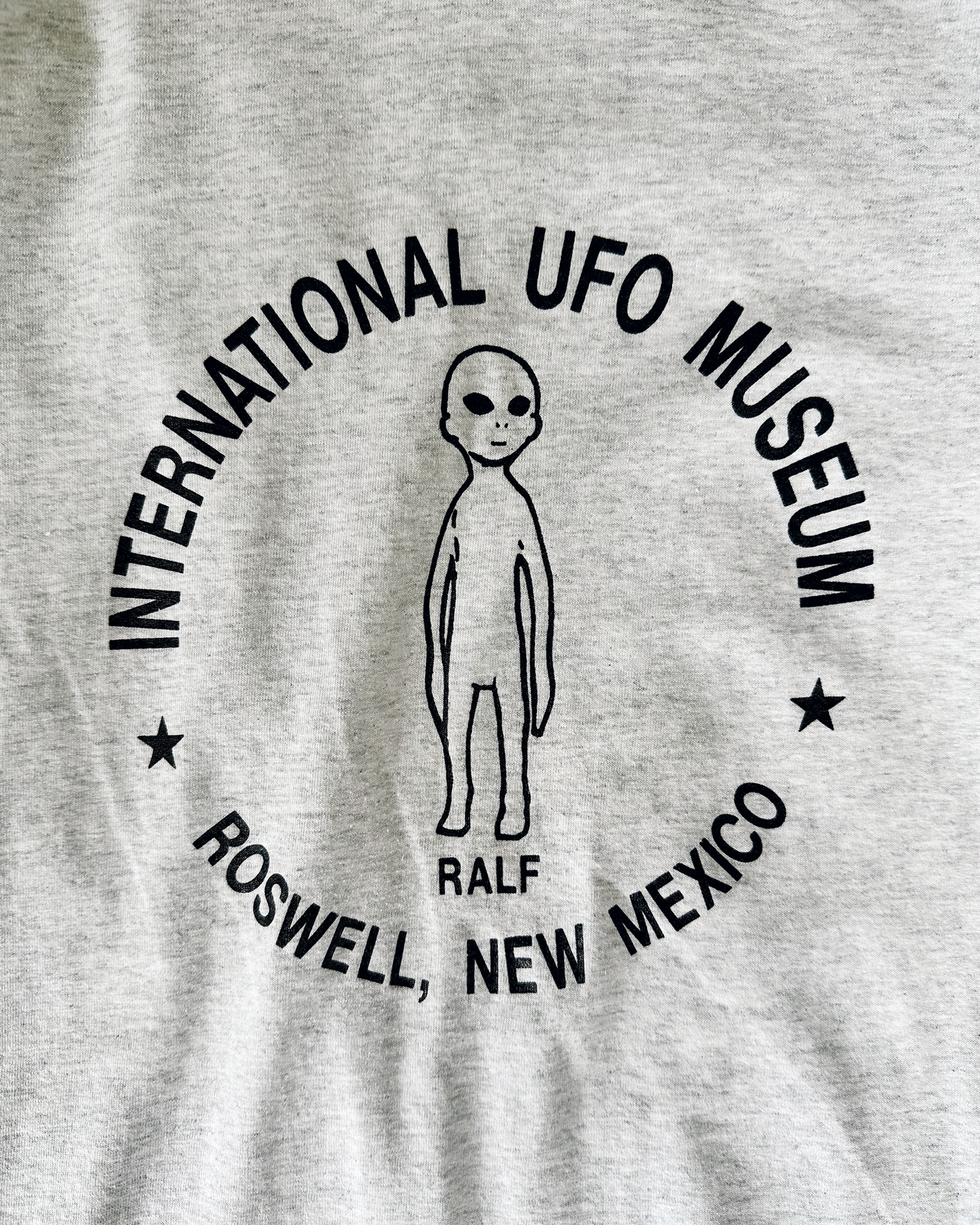 90s International UFO Museum LS Tee: Grey S/M