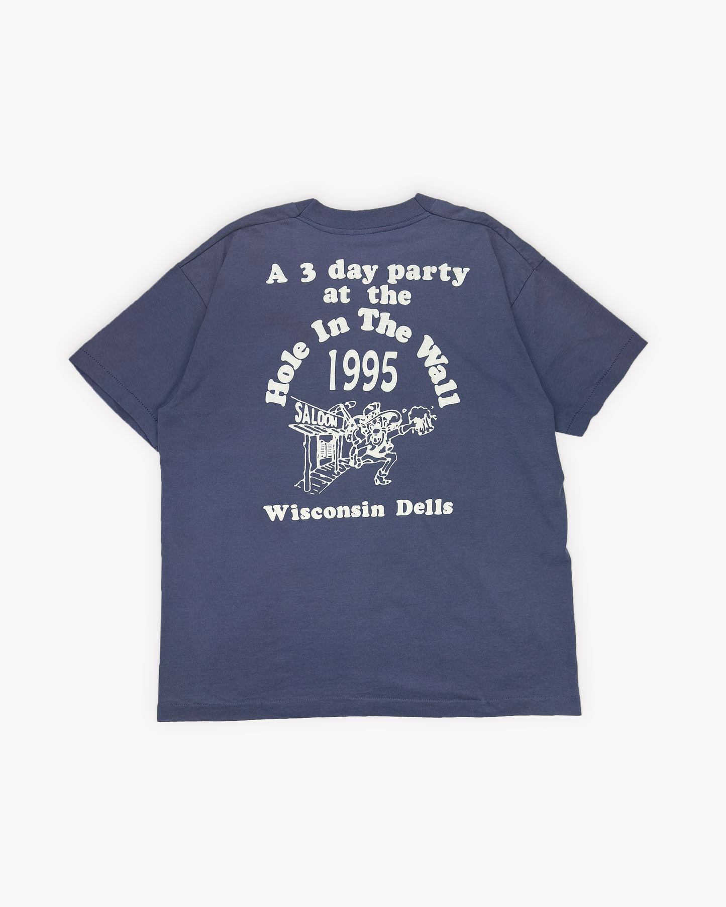 1995 Wo-Zha-Wa Single Stitch Tee: Blue M/L