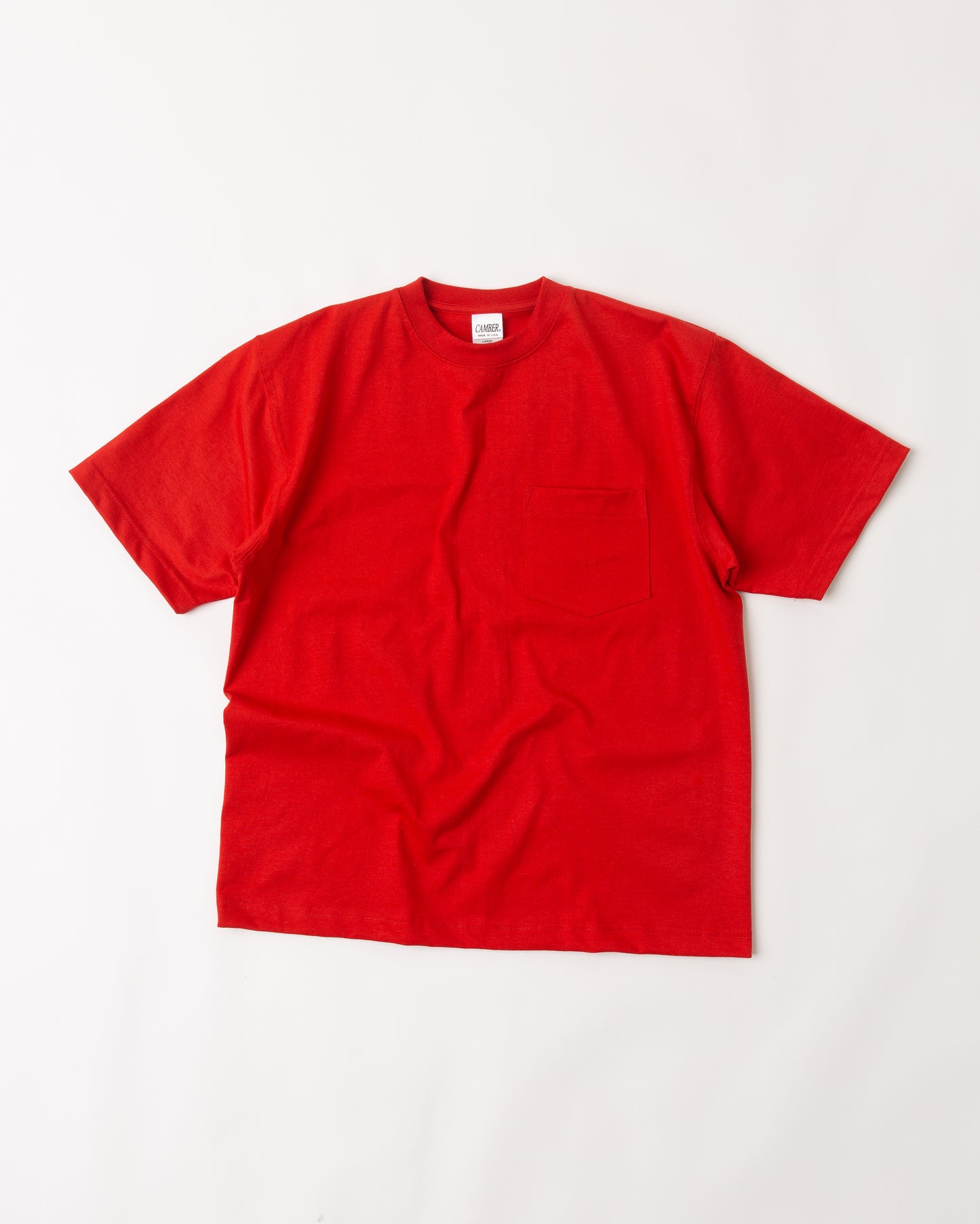 CAMBER USA MAX-WEIGHT POCKET TEE: RED