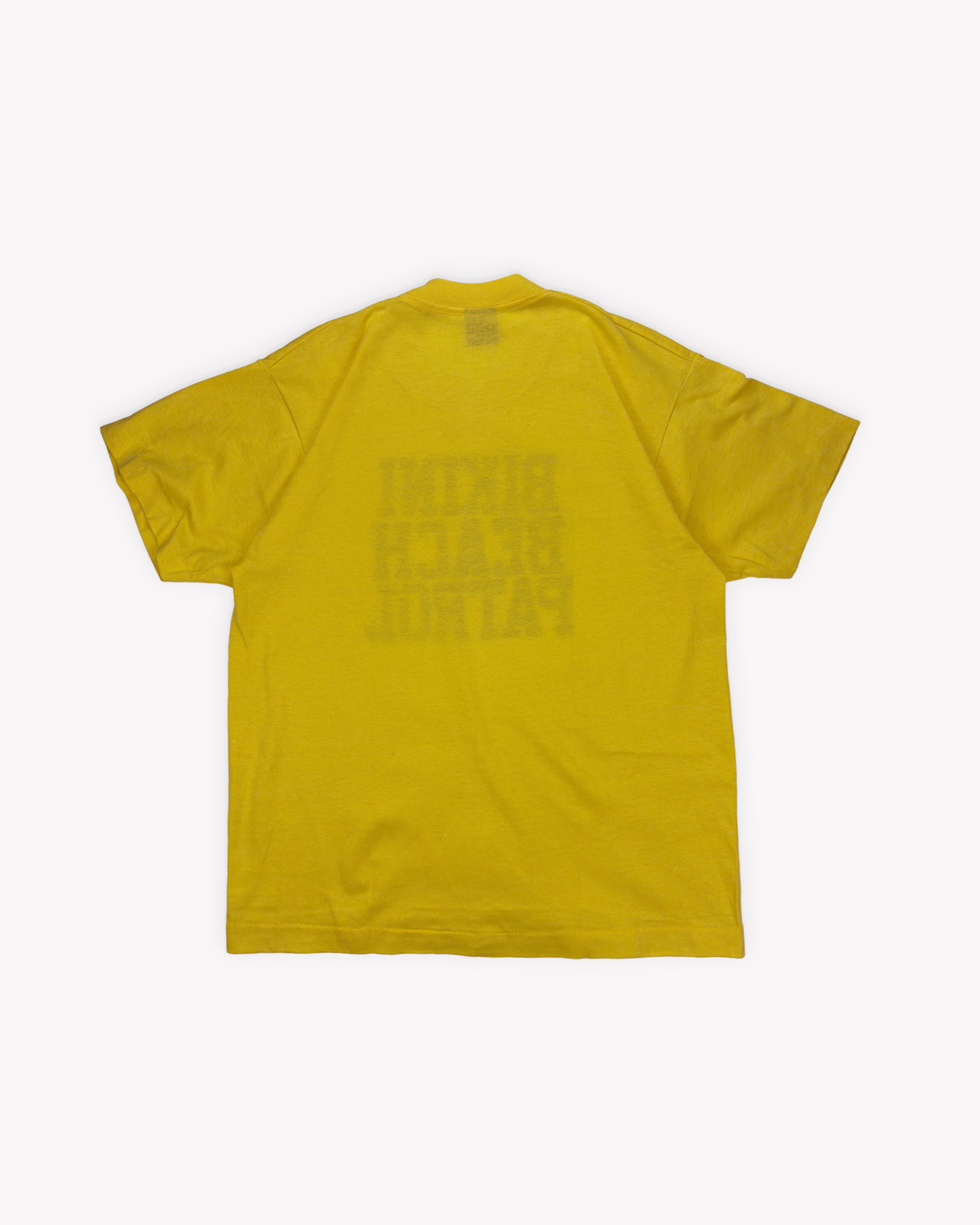 90s Bikini Beach Single Stitch Tee: Yellow S/M