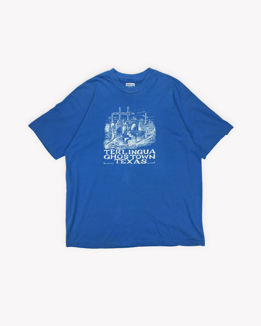 80s Terlingua Ghostown Single Stitch Tee: Blue S/M