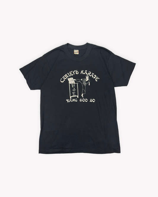 80s Cawley's Karate Single Stitch Tee: Black S/M