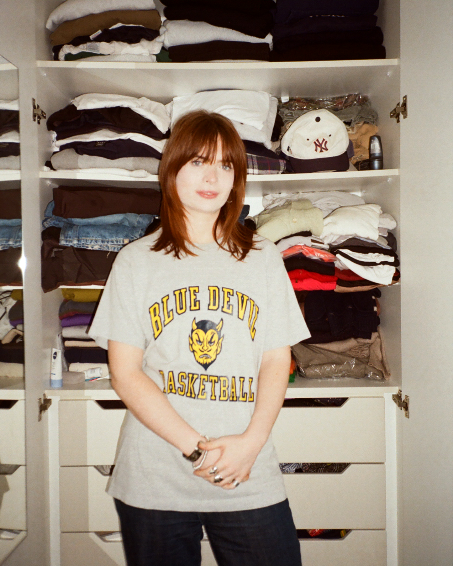 90s Blue Devil Single Stitch Tee: Grey S/M