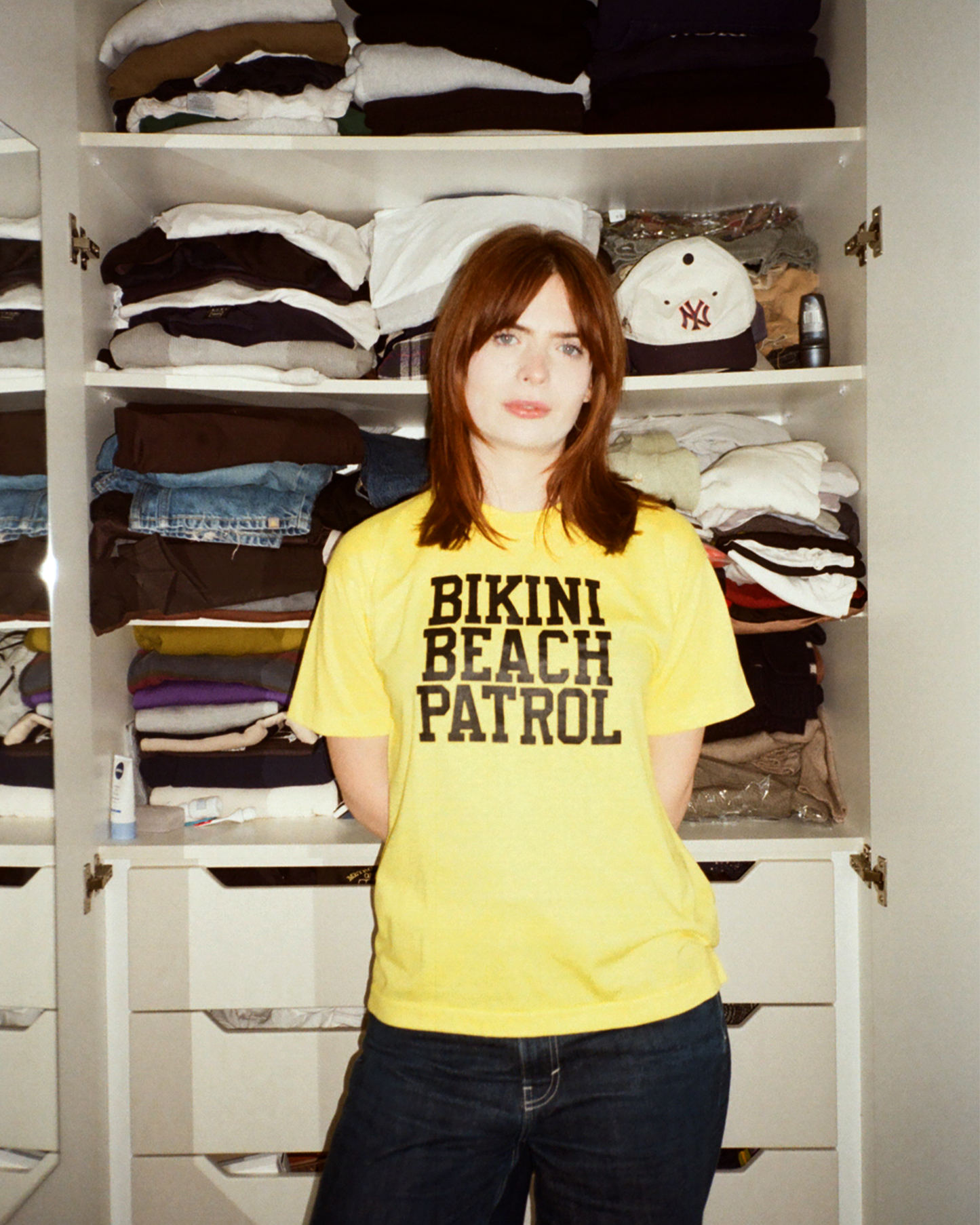 90s Bikini Beach Single Stitch Tee: Yellow S/M