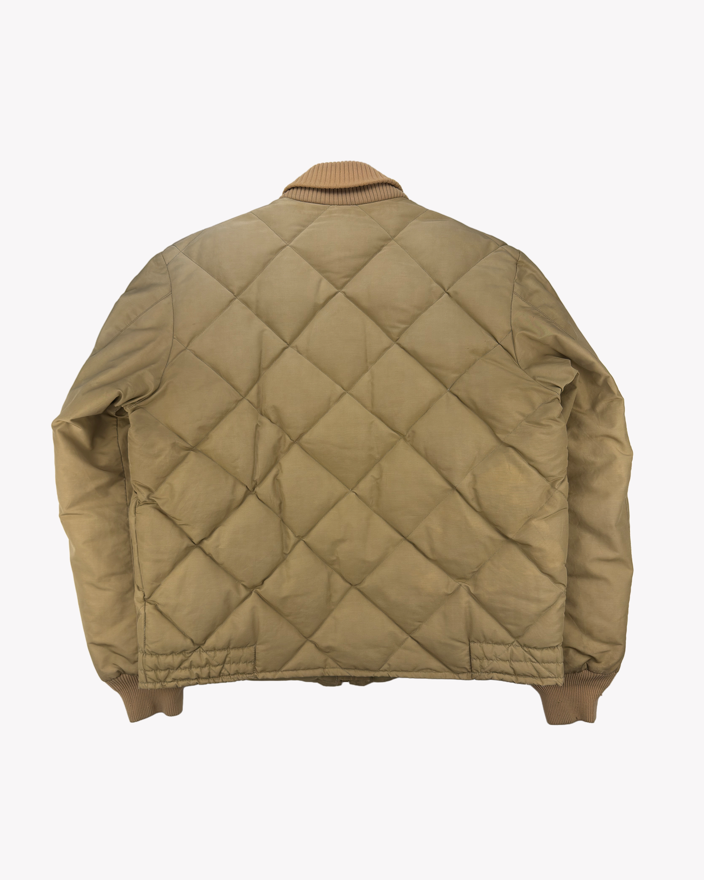 70s Eddie Bauer Skyliner Down Jacket: Beige M/L