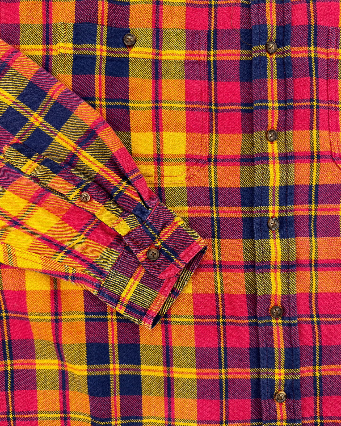 90s Gap Flannel Work Shirt: Yellow L