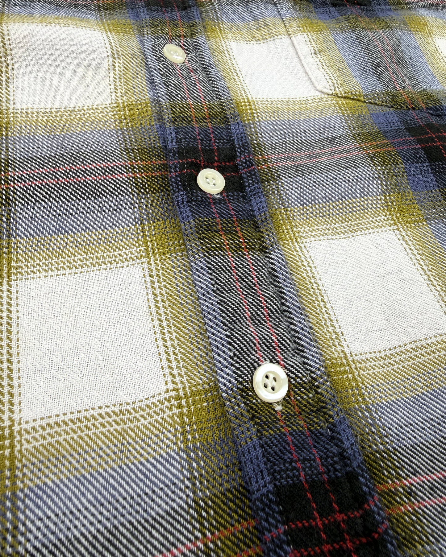 90s Gap Shadow Plaid Flannel Shirt: Gold XL