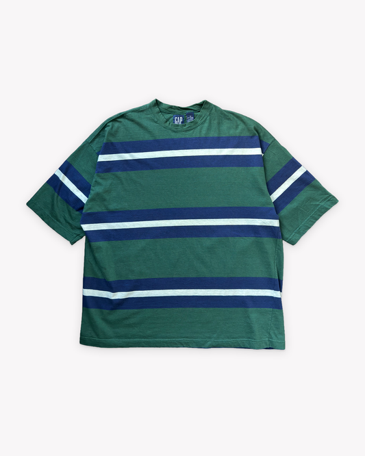 90s Gap Striped Tee: Green L