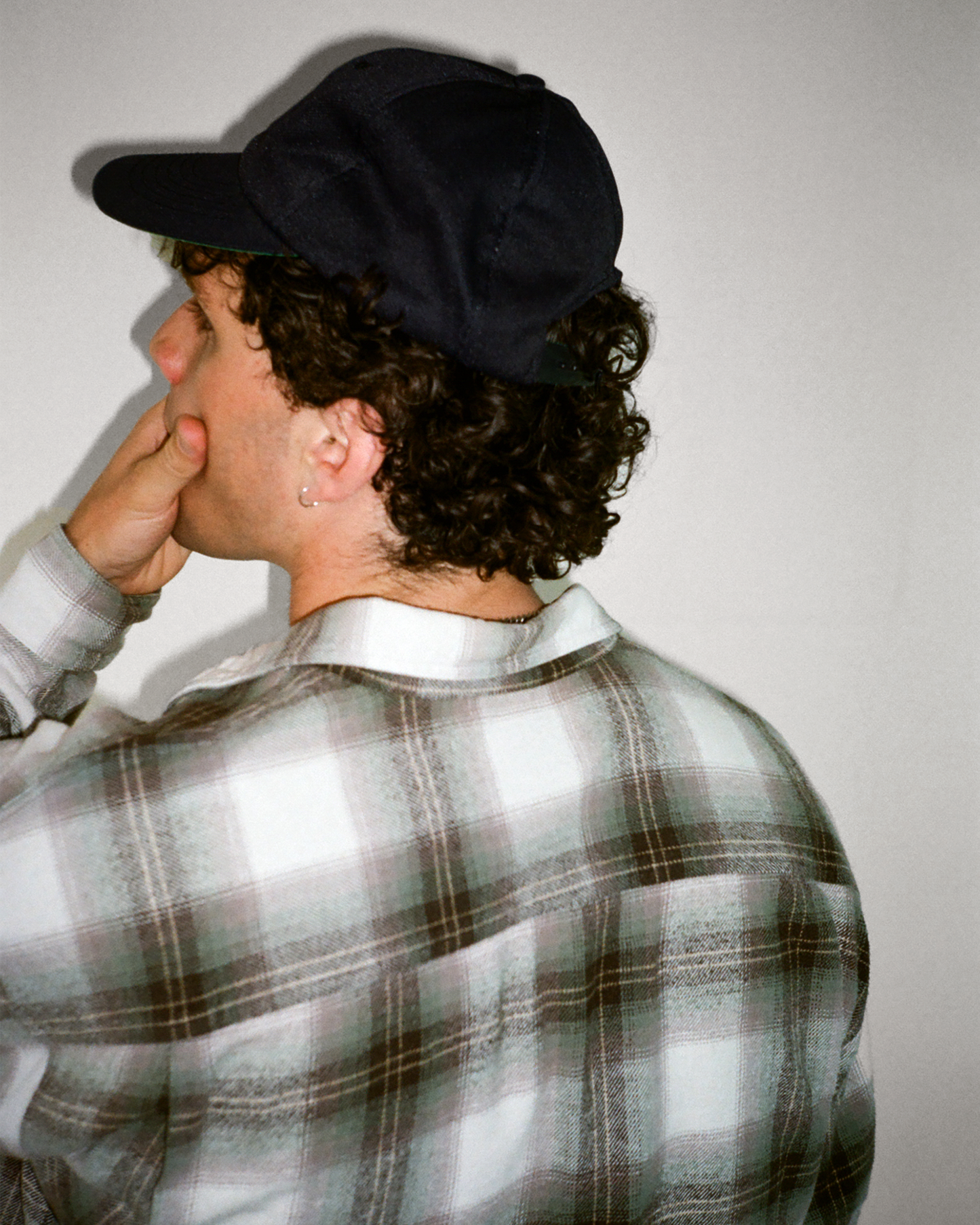 90s Gap Shadow Plaid Flannel Shirt: Green XL