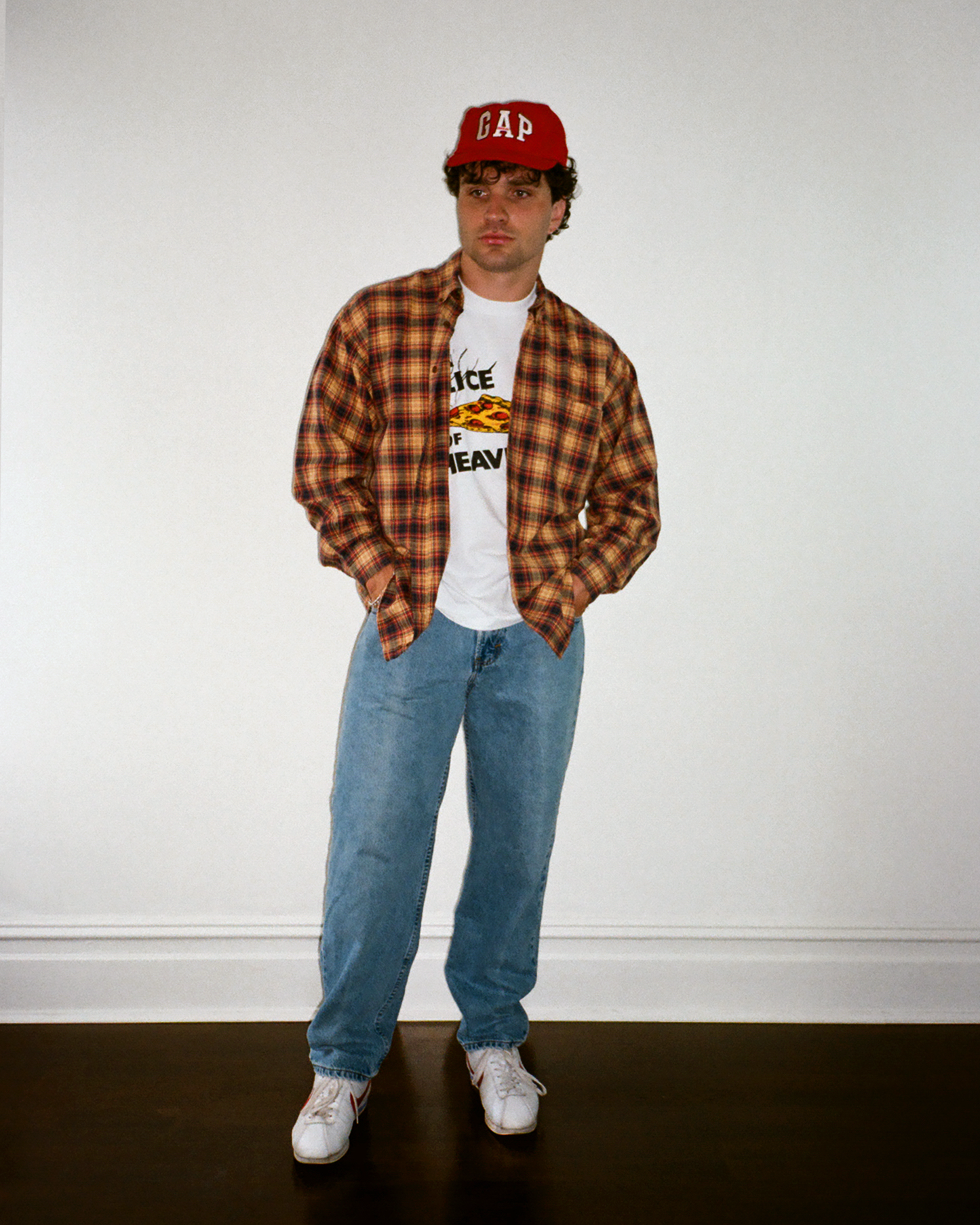 90s Gap Plaid Twill Shirt: Yellow M