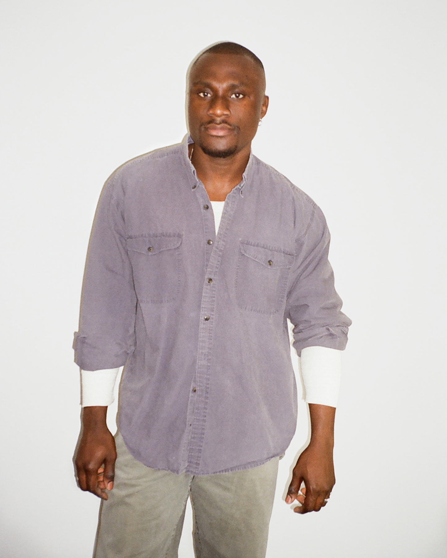90s Gap Poplin Work Shirt: Blue XL