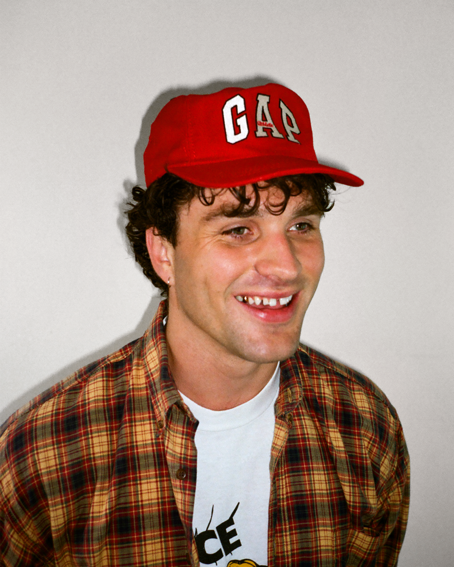 90s Gap Athletic 5 Panel Snapback Cap: Red