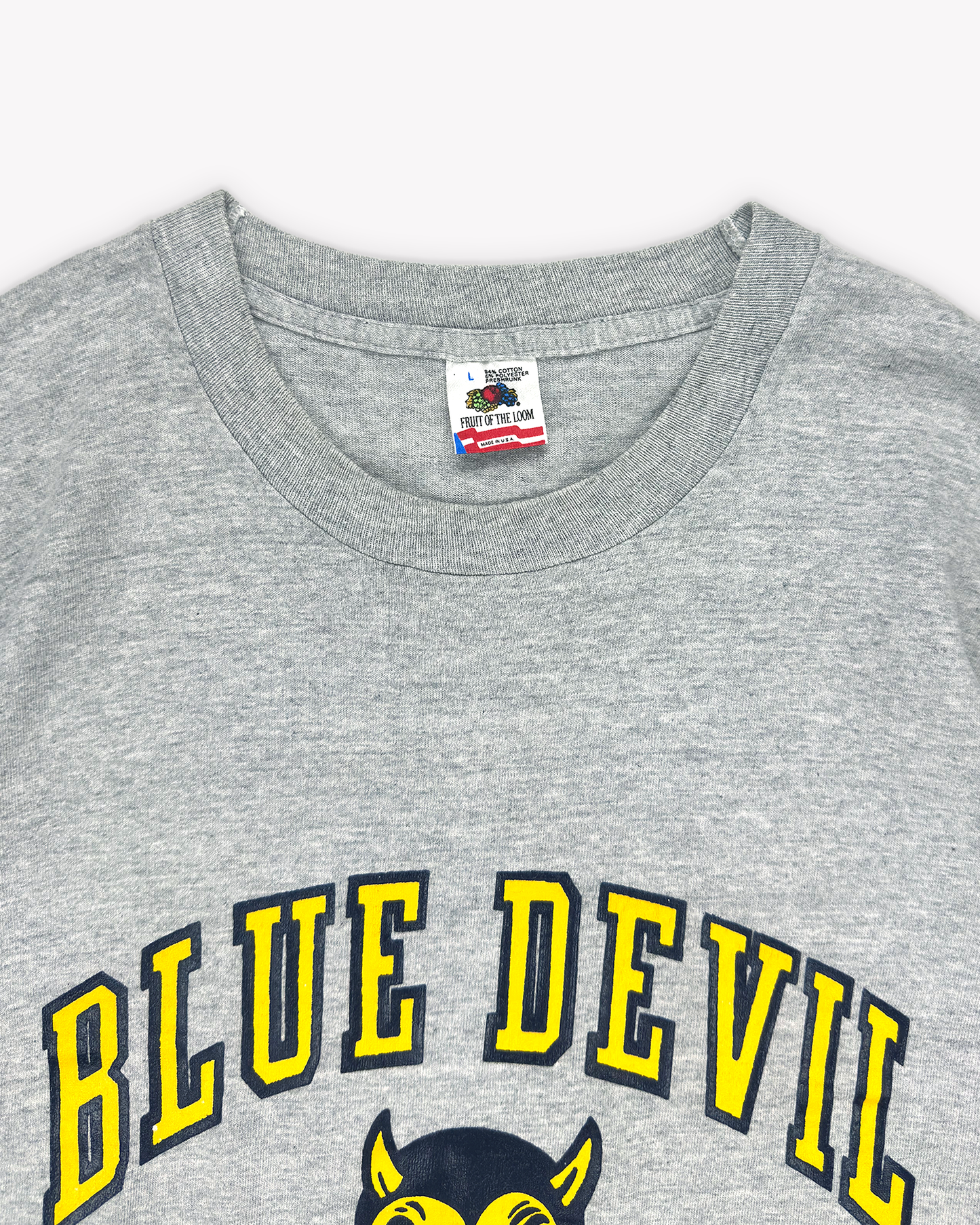 90s Blue Devil Single Stitch Tee: Grey S/M