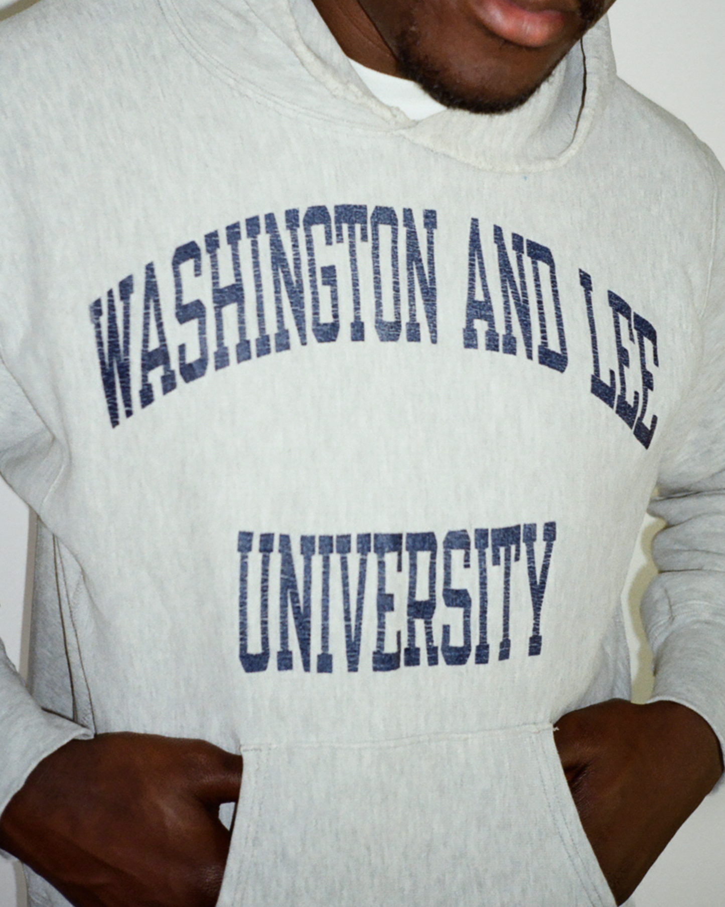 80s Champion Washington and Lee University Hoodie: Grey M