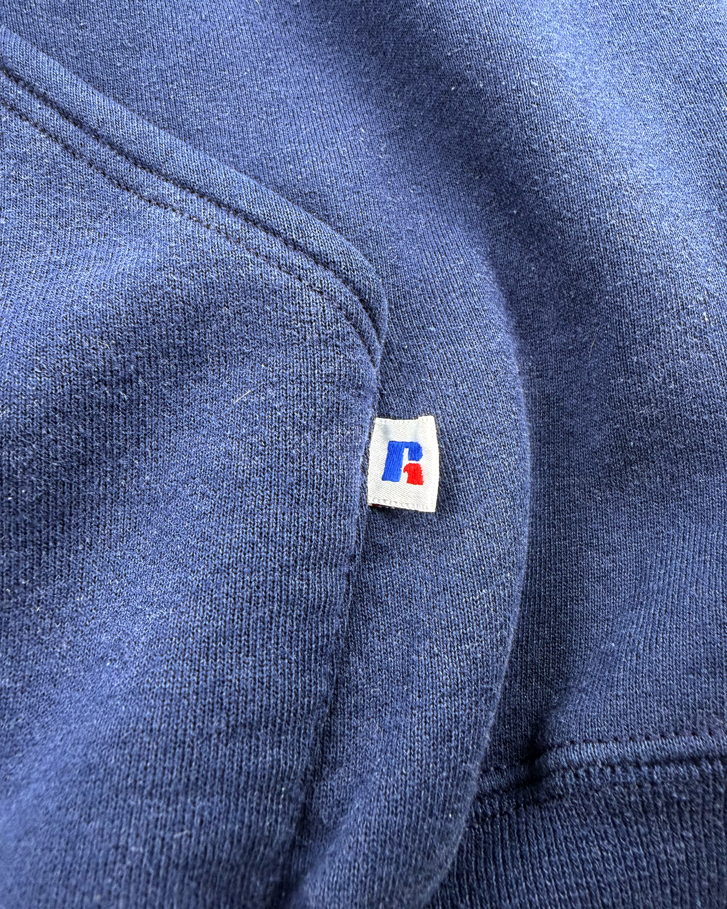 90s Russell Grizz Wrestling Hoodie: Navy XL