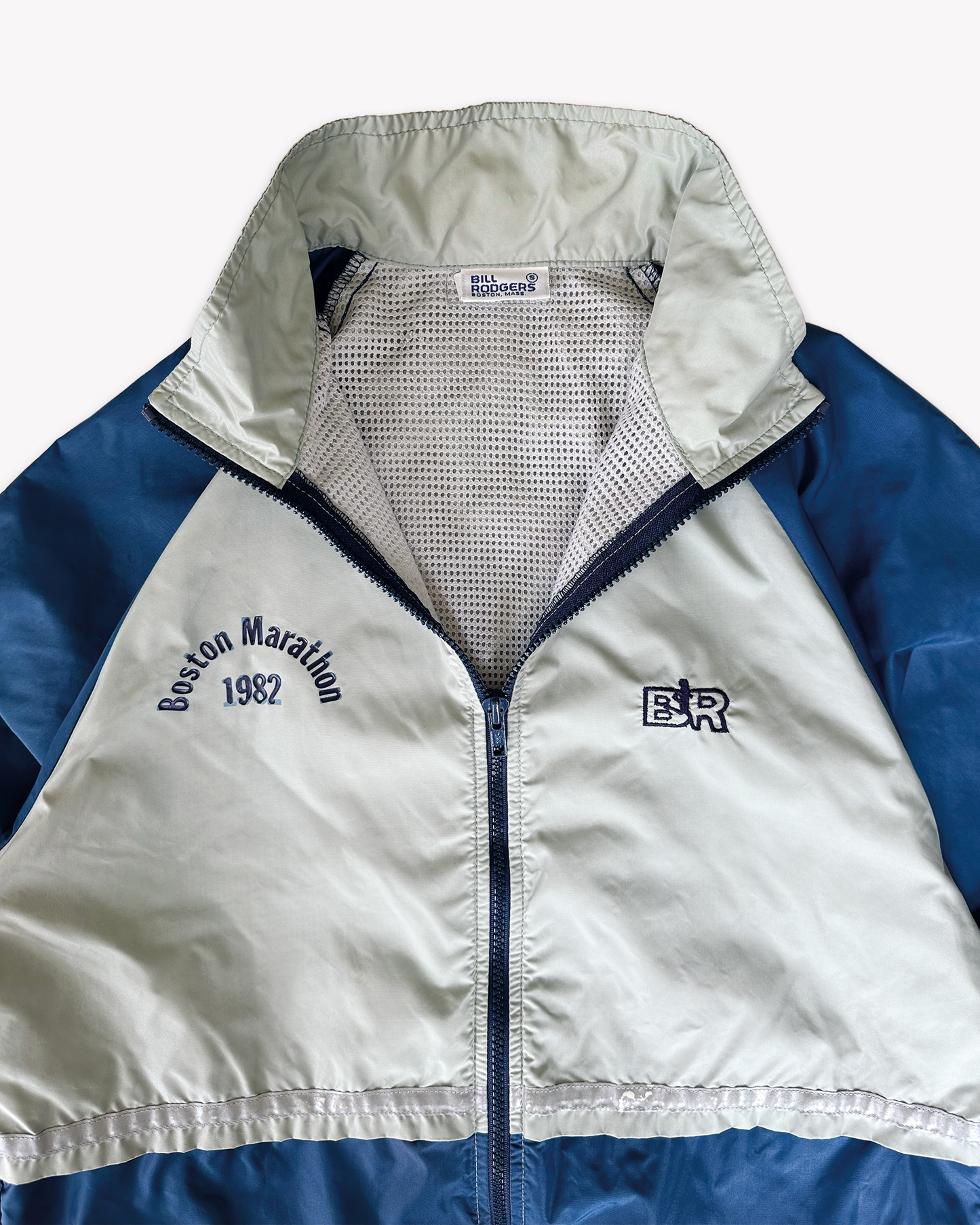 1982 Boston Marathon Bill Rodgers Track Jacket: Blue S