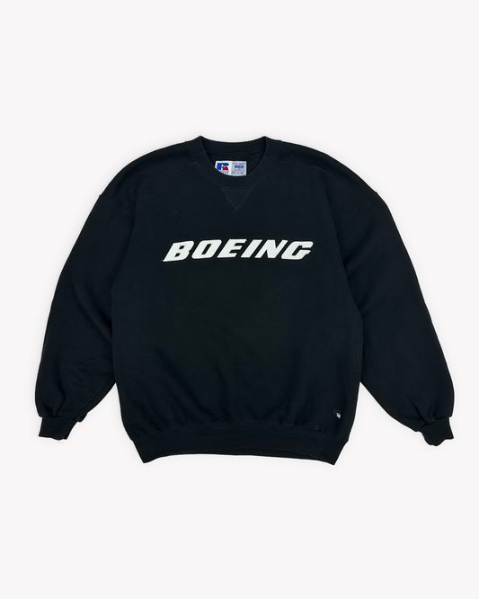 90s Boeing Sweatshirt: Black L