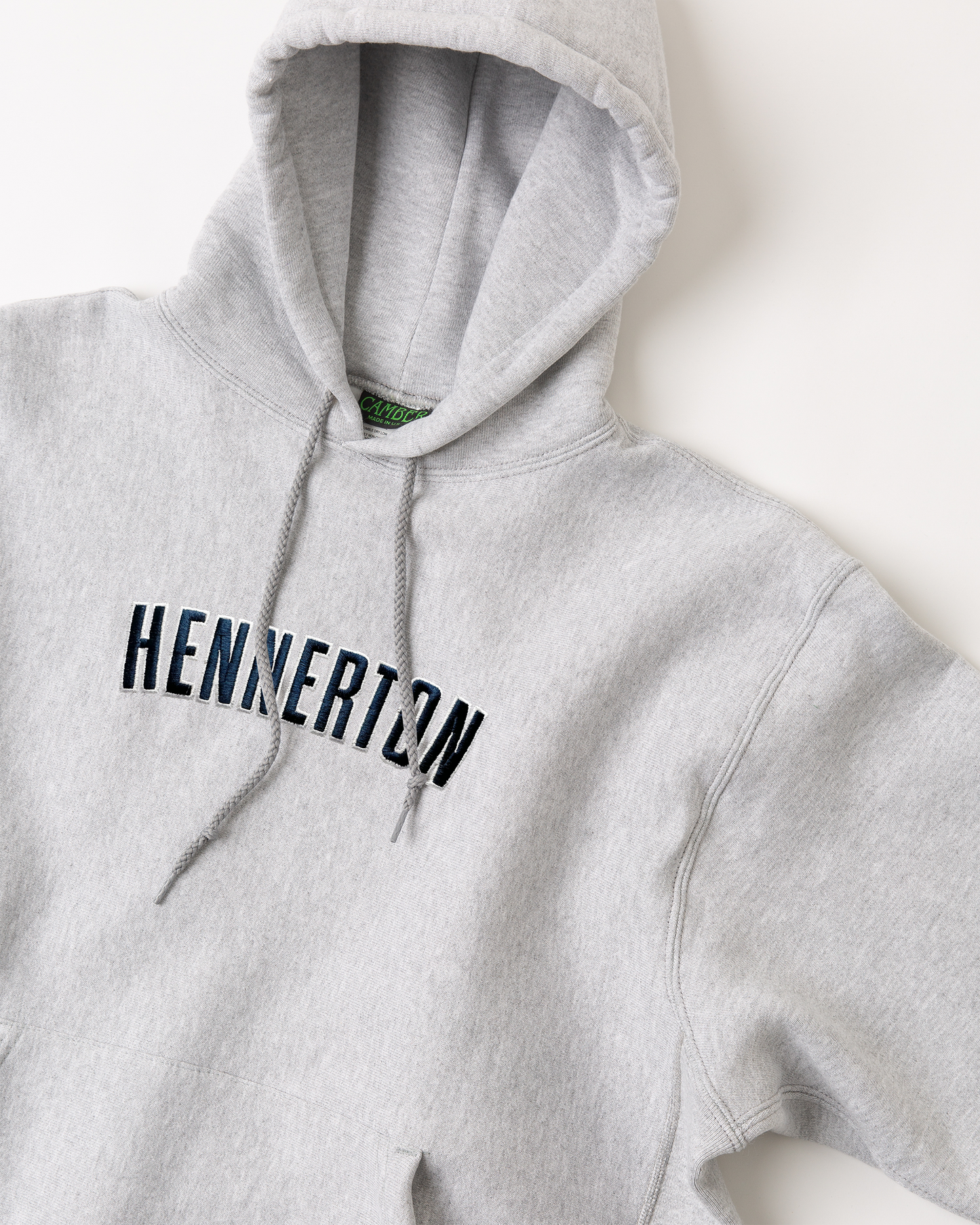 HENNERTON CAMBER ARC LOGO HOODIE: GREY