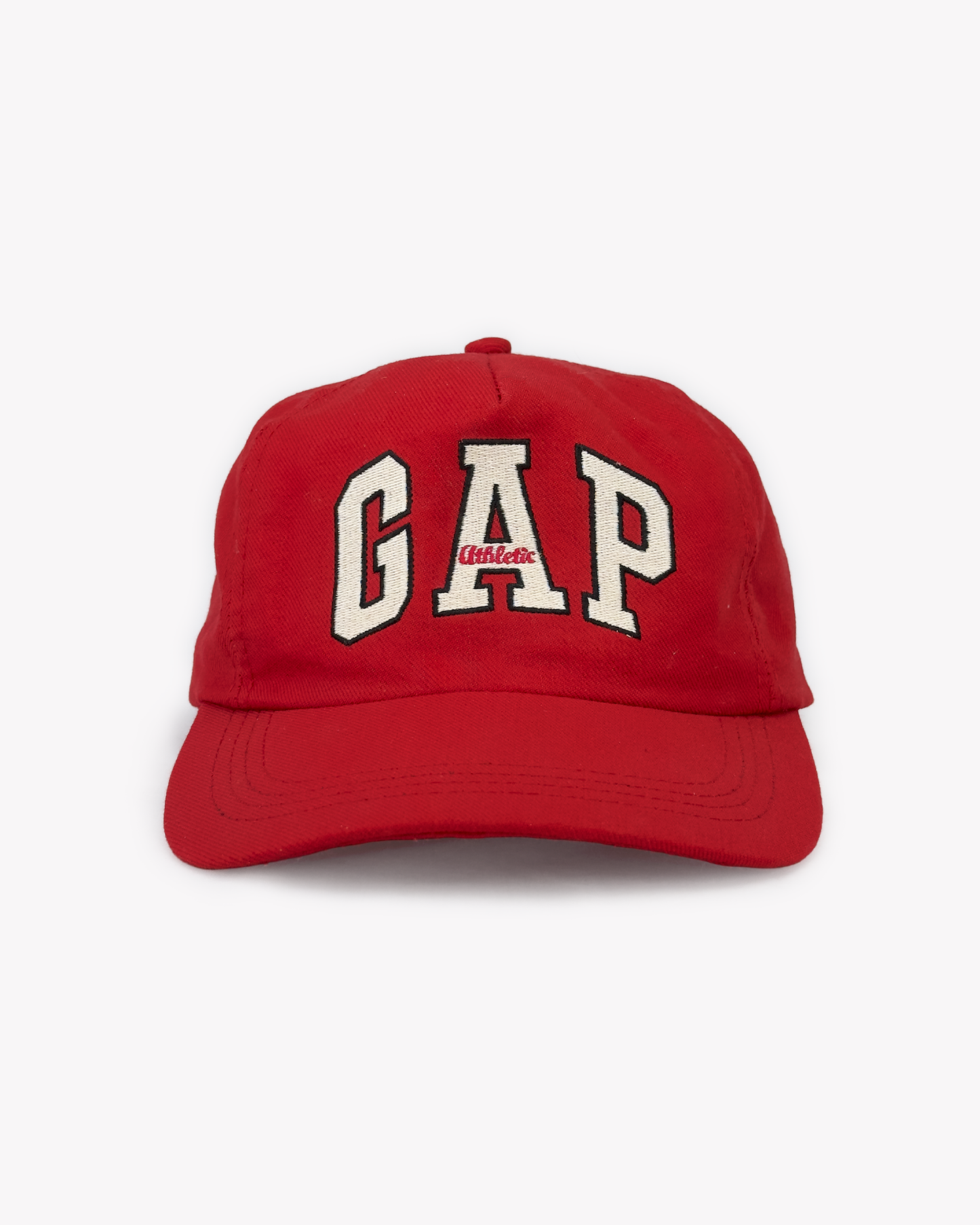 90s Gap Athletic 5 Panel Snapback Cap: Red