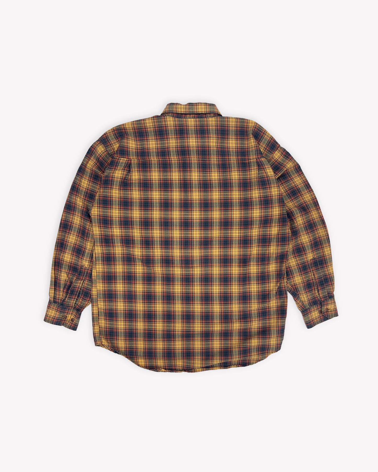 90s Gap Plaid Twill Shirt: Yellow M