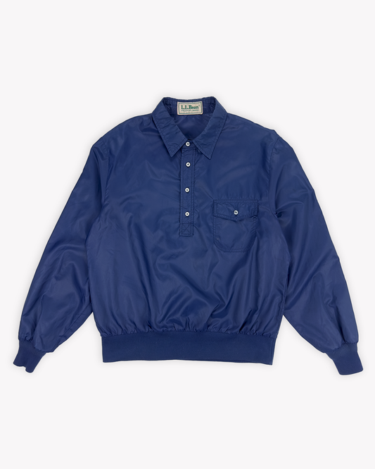 80s L.L.Bean Nylon Pullover Shirt: Navy M/L