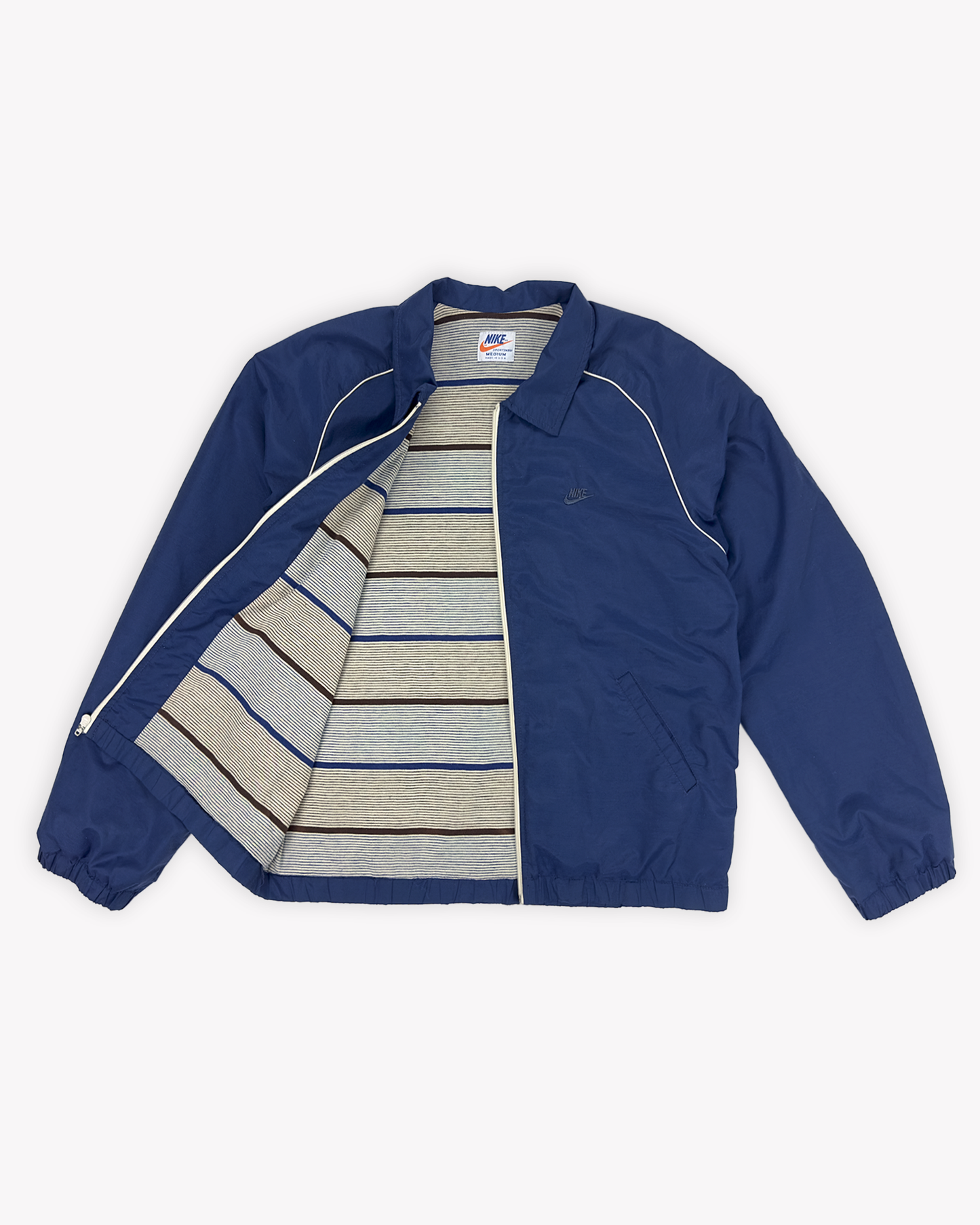 80s Nike Windbreaker Jacket: Blue M