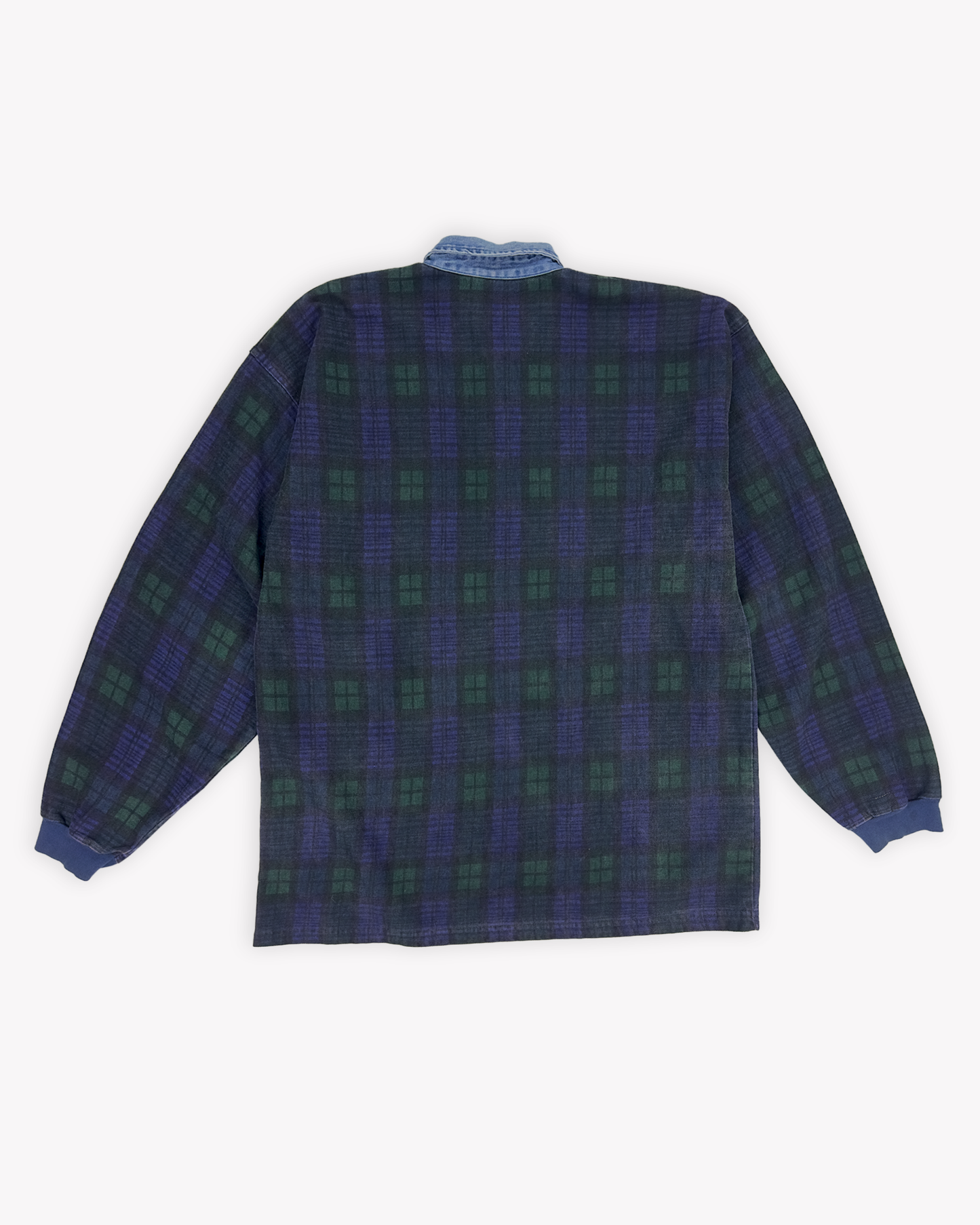 90s Structure Plaid Rugby: Blackwatch L