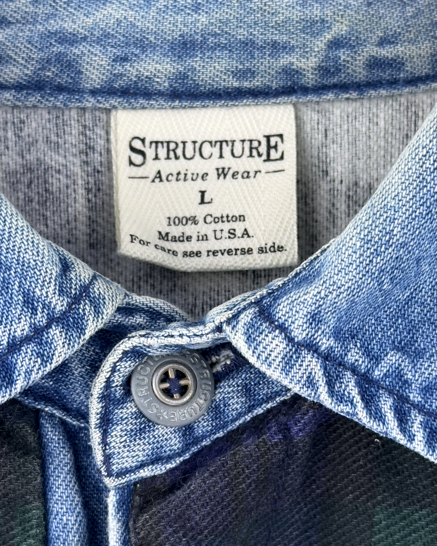90s Structure Plaid Rugby: Blackwatch L