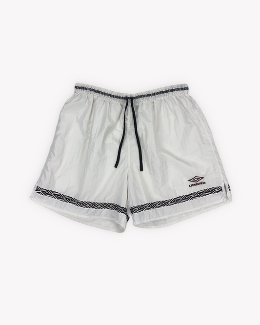 90s Umbro Nylon Shorts: White 32-36"