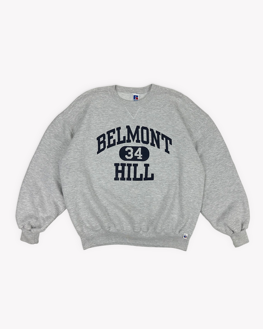90s Belmont Hill Sweatshirt: Grey L/XL