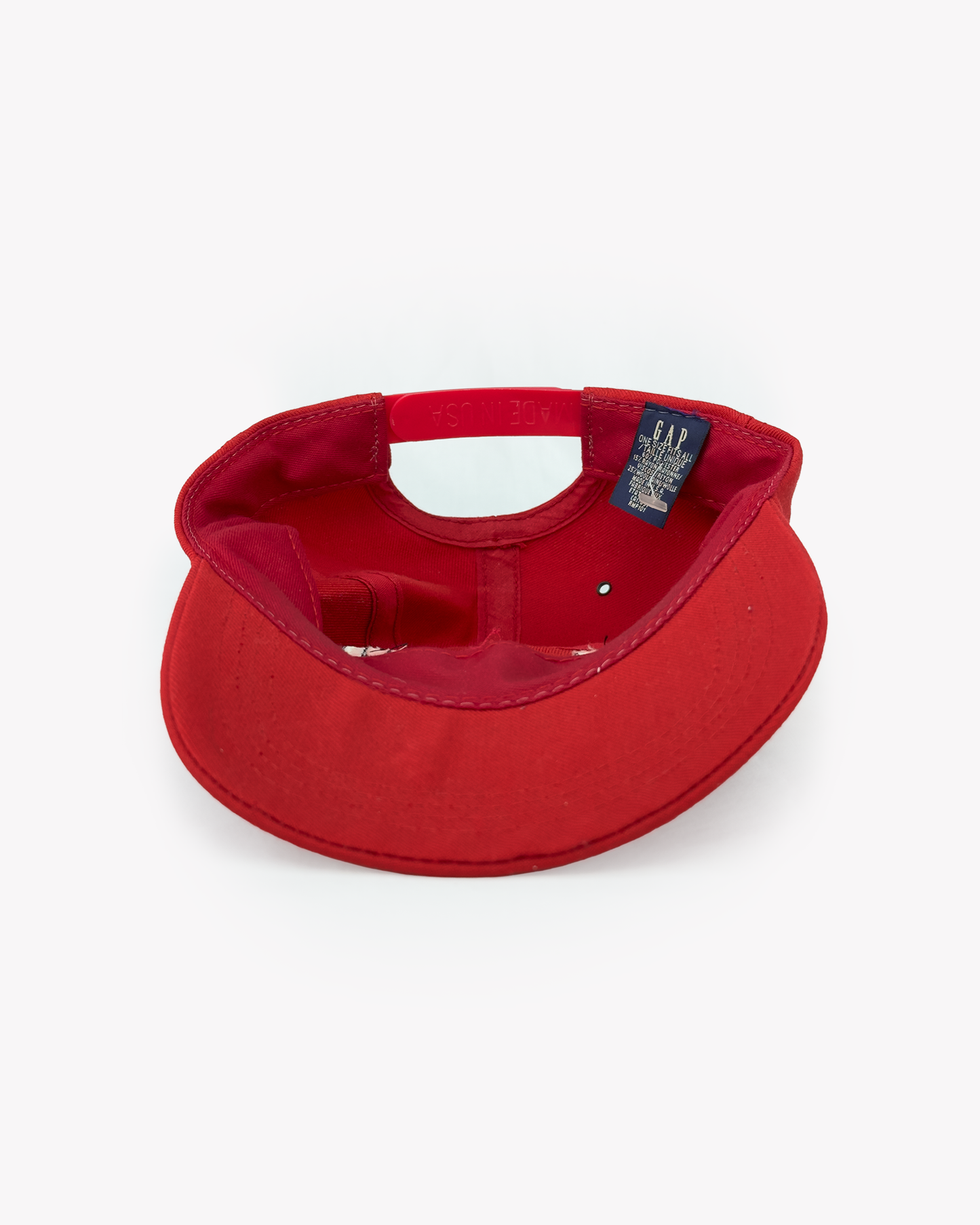 90s Gap Athletic 5 Panel Snapback Cap: Red