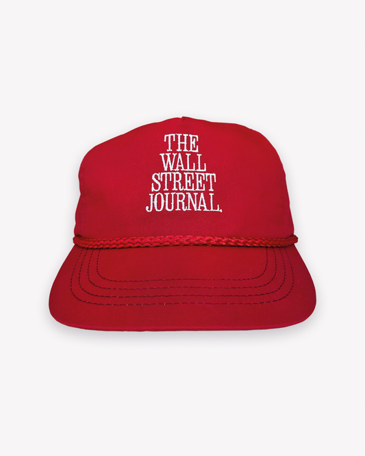 90s Wall Street Journal Cap: Red