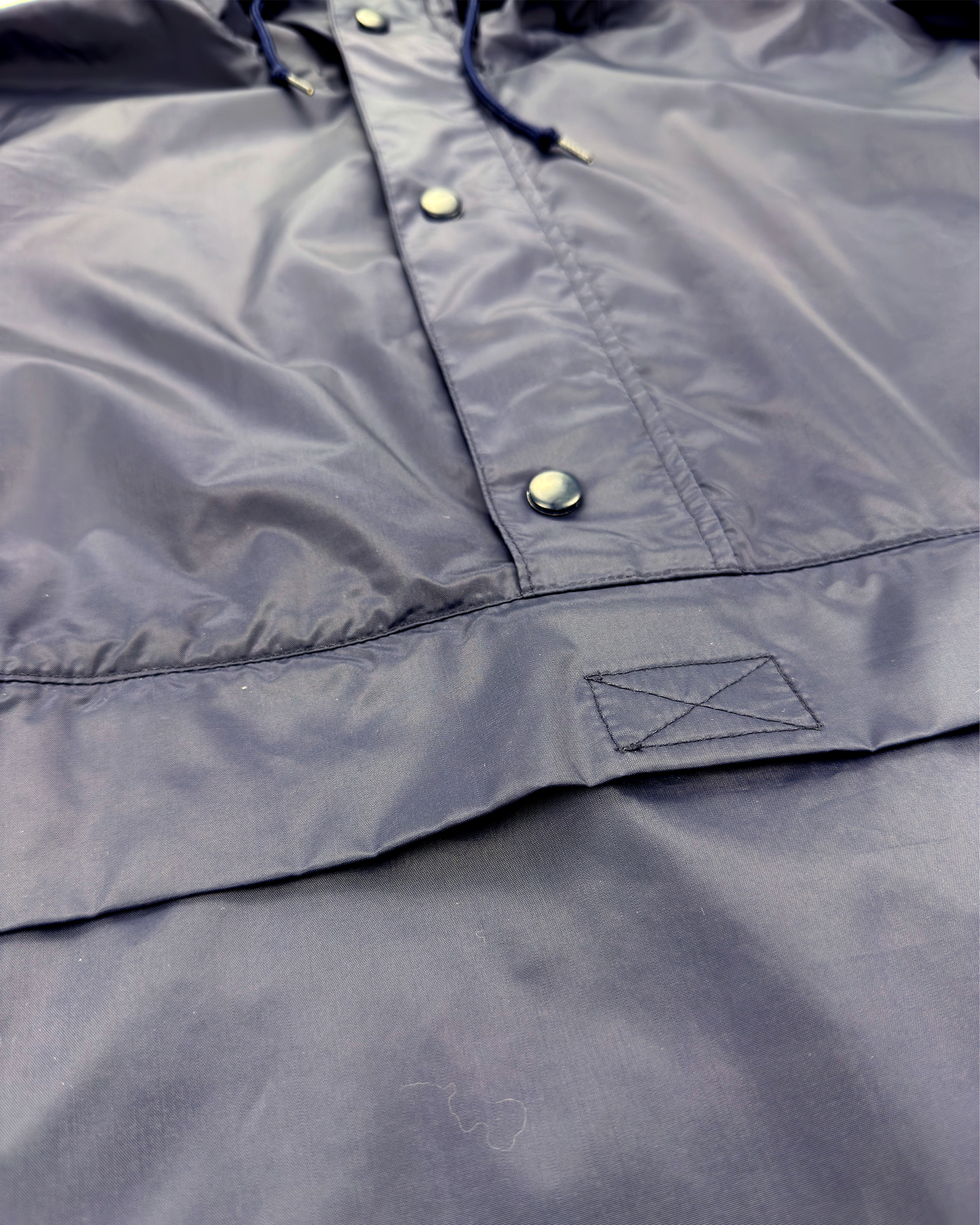 90s J.Crew Nylon Hooded Anorak: Navy L