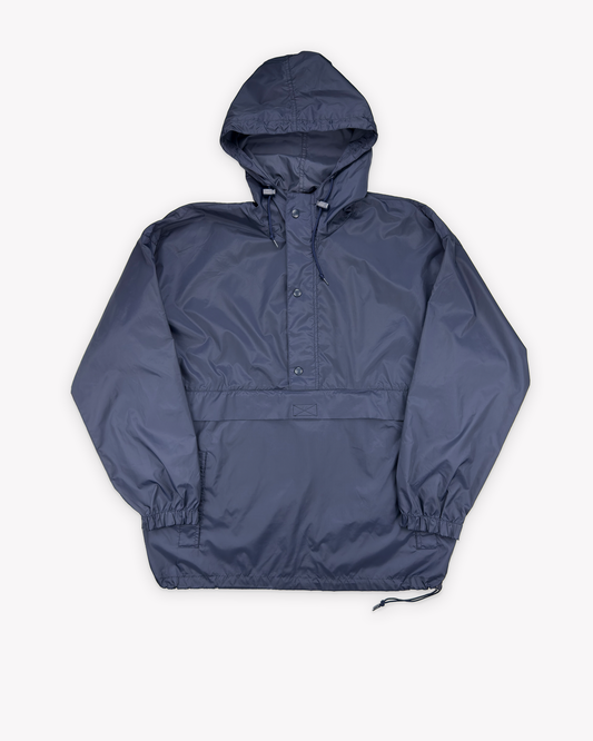 90s J.Crew Nylon Hooded Anorak: Navy L