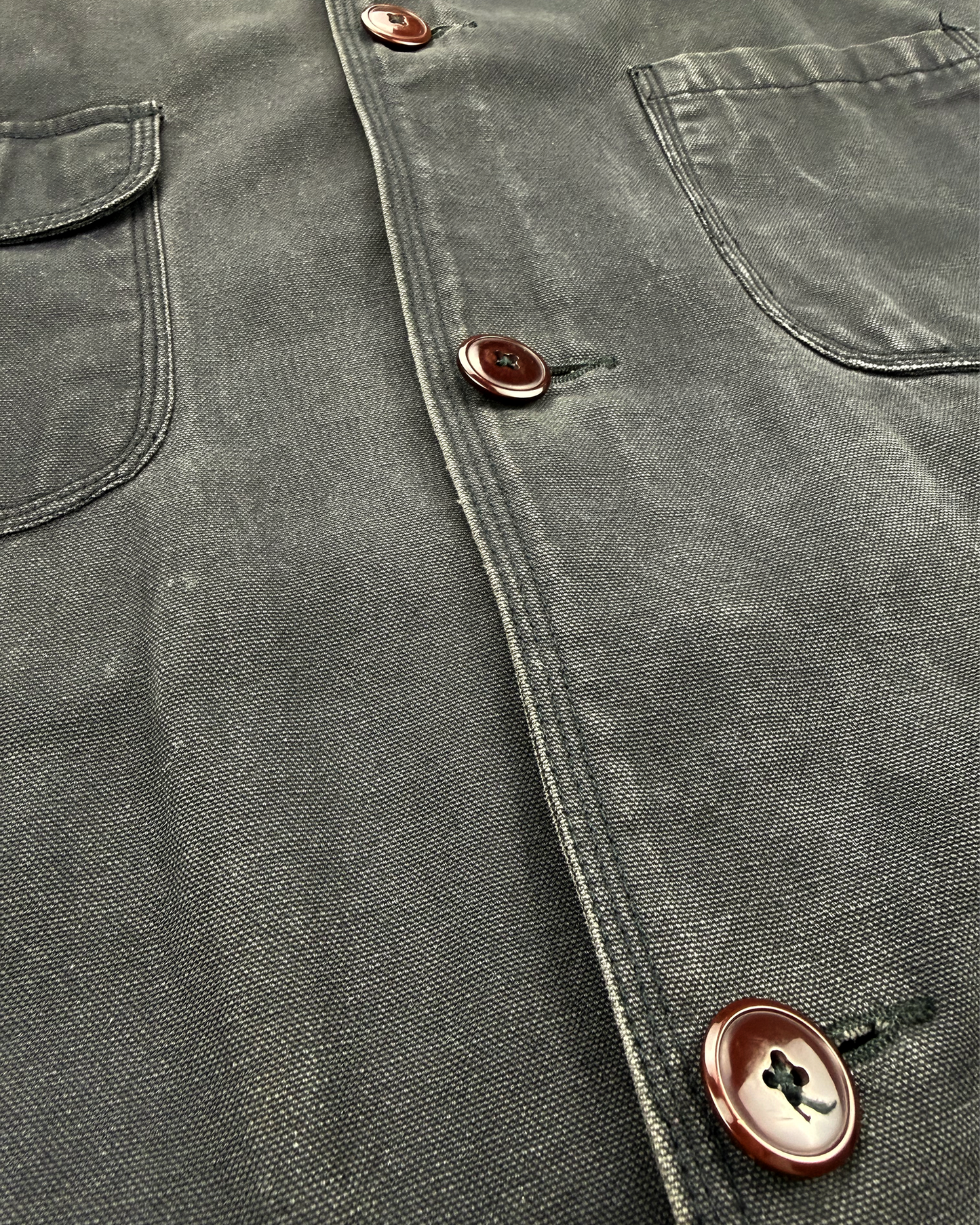 90s J.Crew Leather Collar Barn Jacket: Black XL