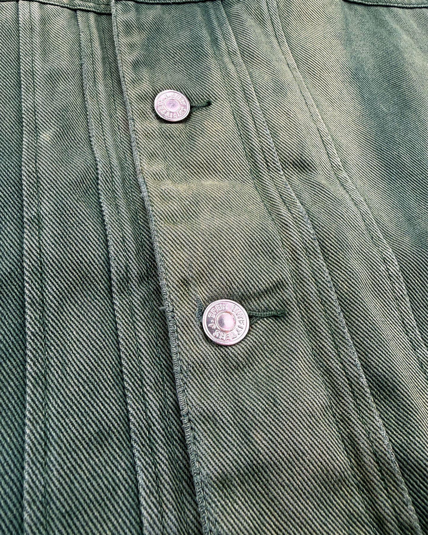 90s J.Crew Suede Collar Flannel Lined Trucker Jacket: Green L