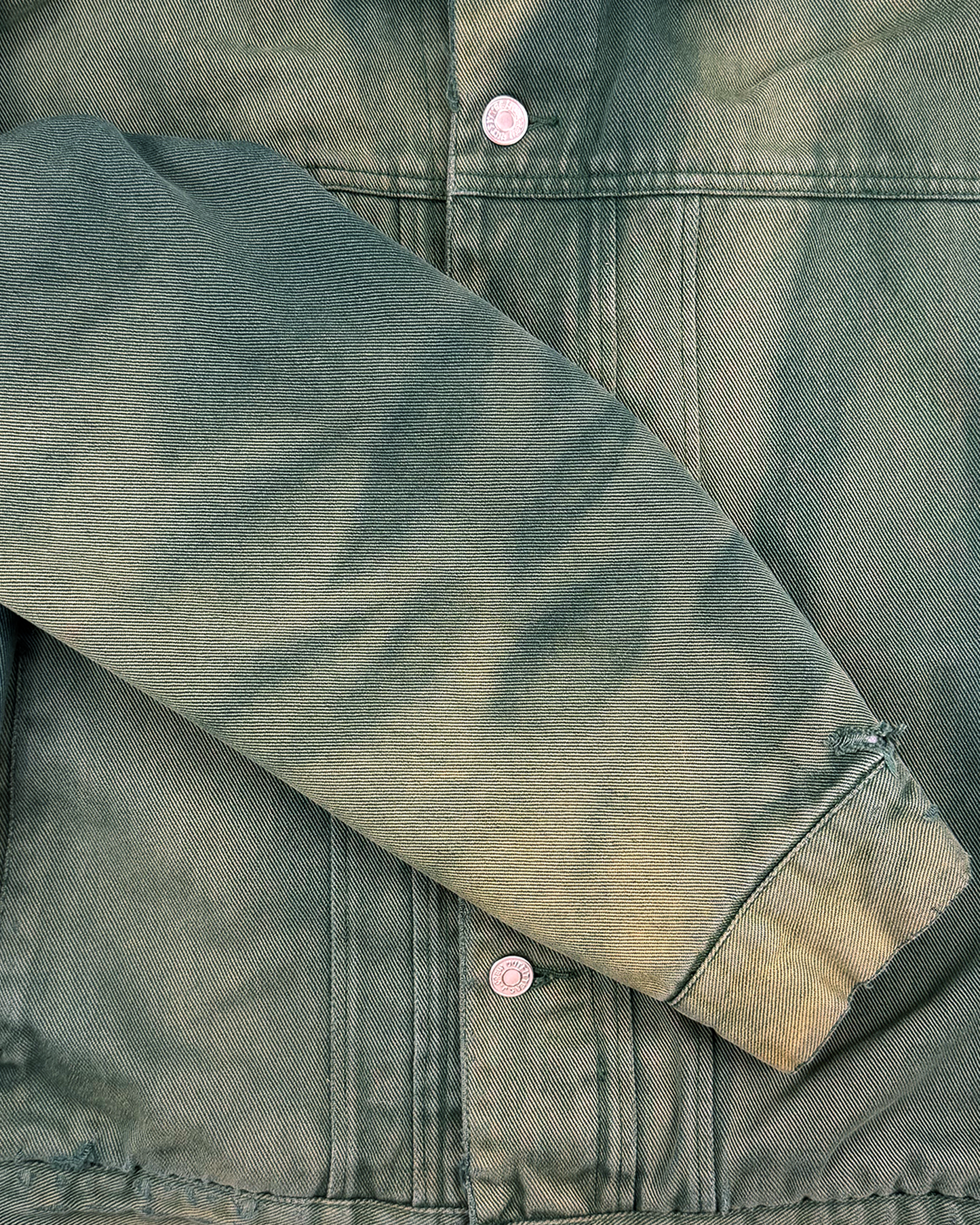 90s J.Crew Suede Collar Flannel Lined Trucker Jacket: Green L