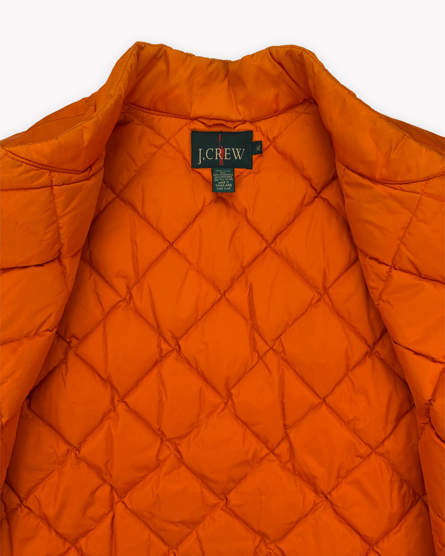 90s J.Crew Removable Sleeves Nylon Down Jacket: Orange L